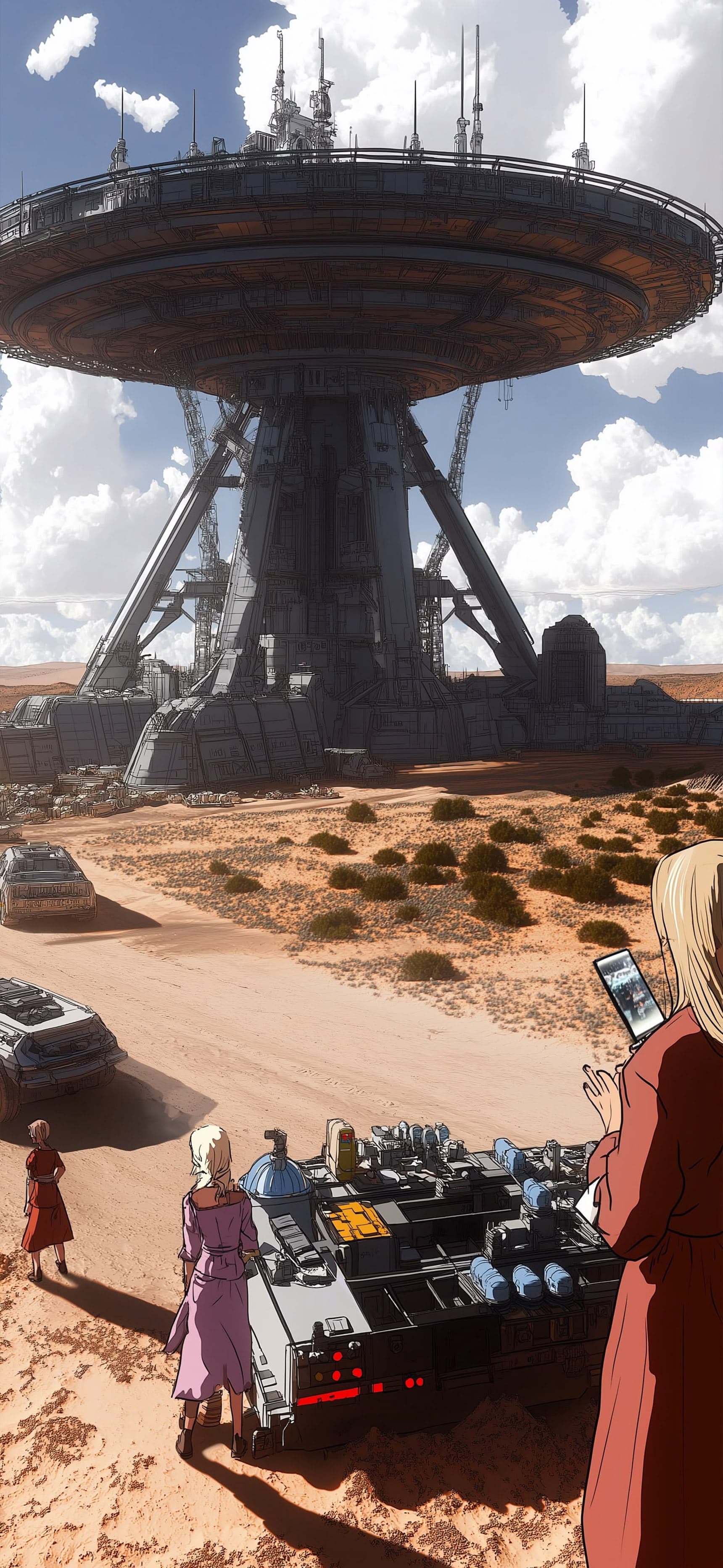 Arrival at the Ring Base - Pro phone wallpaper