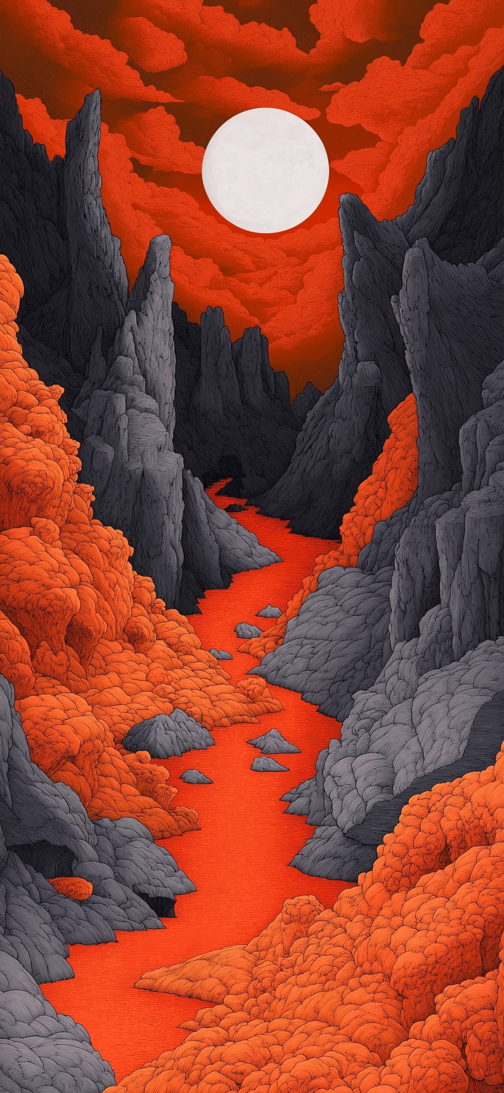 Fiery Canyon - Pro phone wallpaper