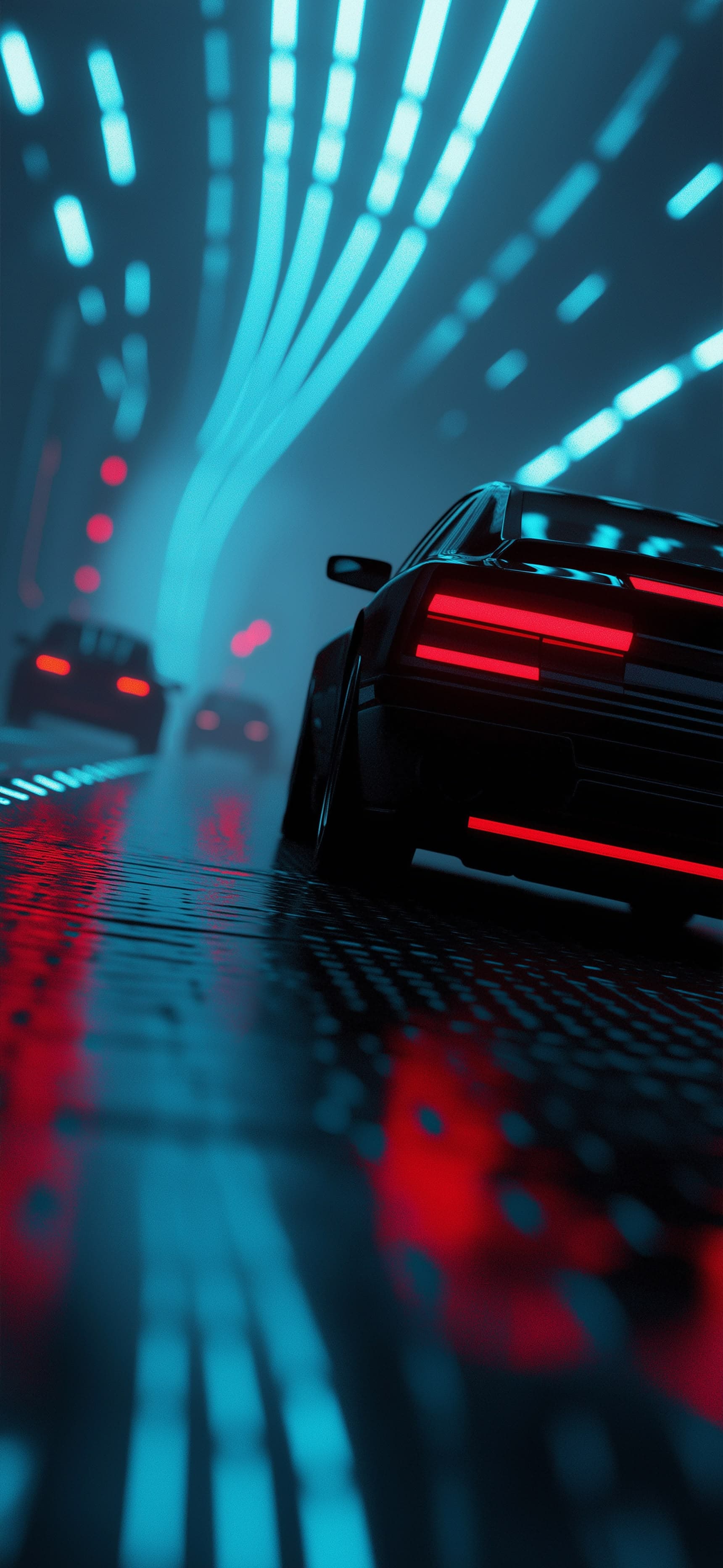 Neon City Racer - Pro phone wallpaper