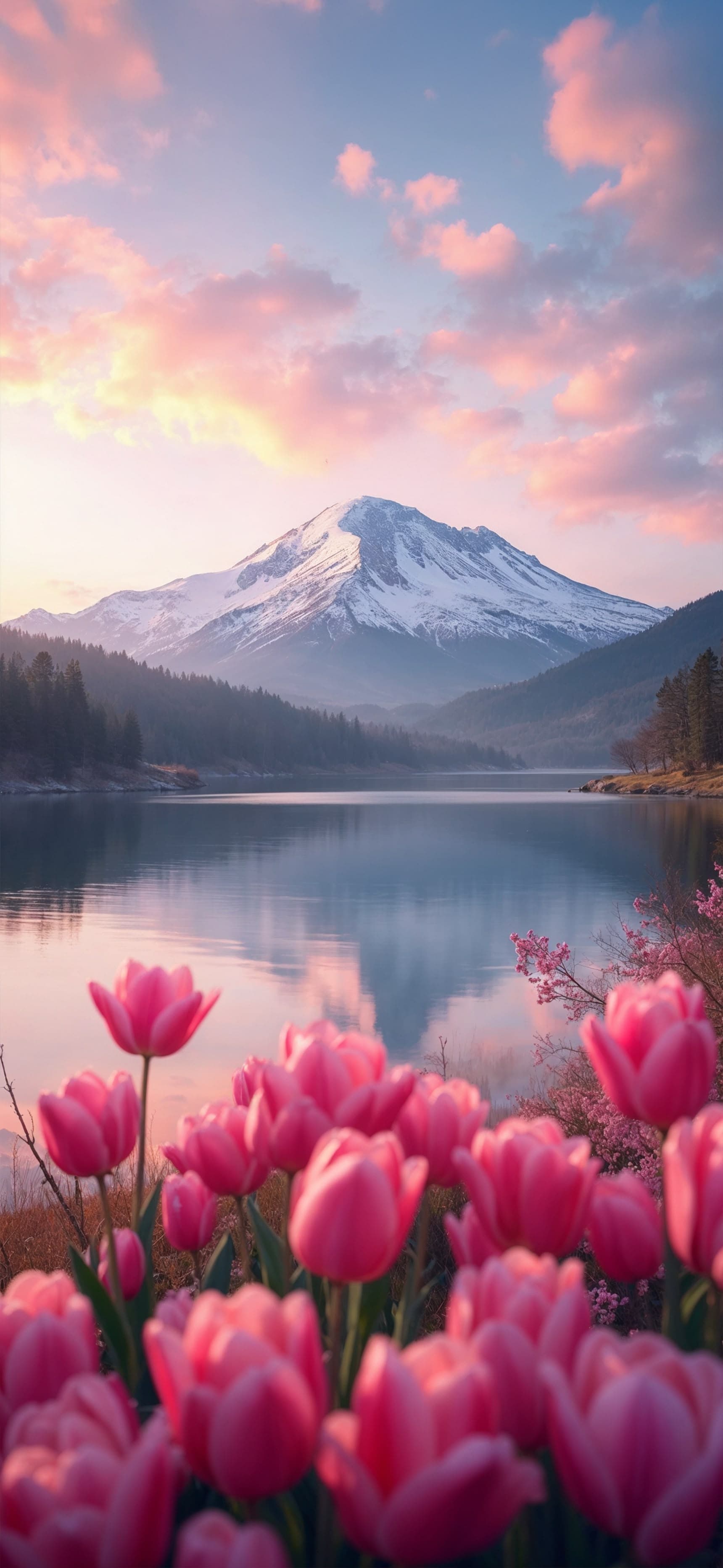 Mountain lake scenery 2 - Pro phone wallpaper