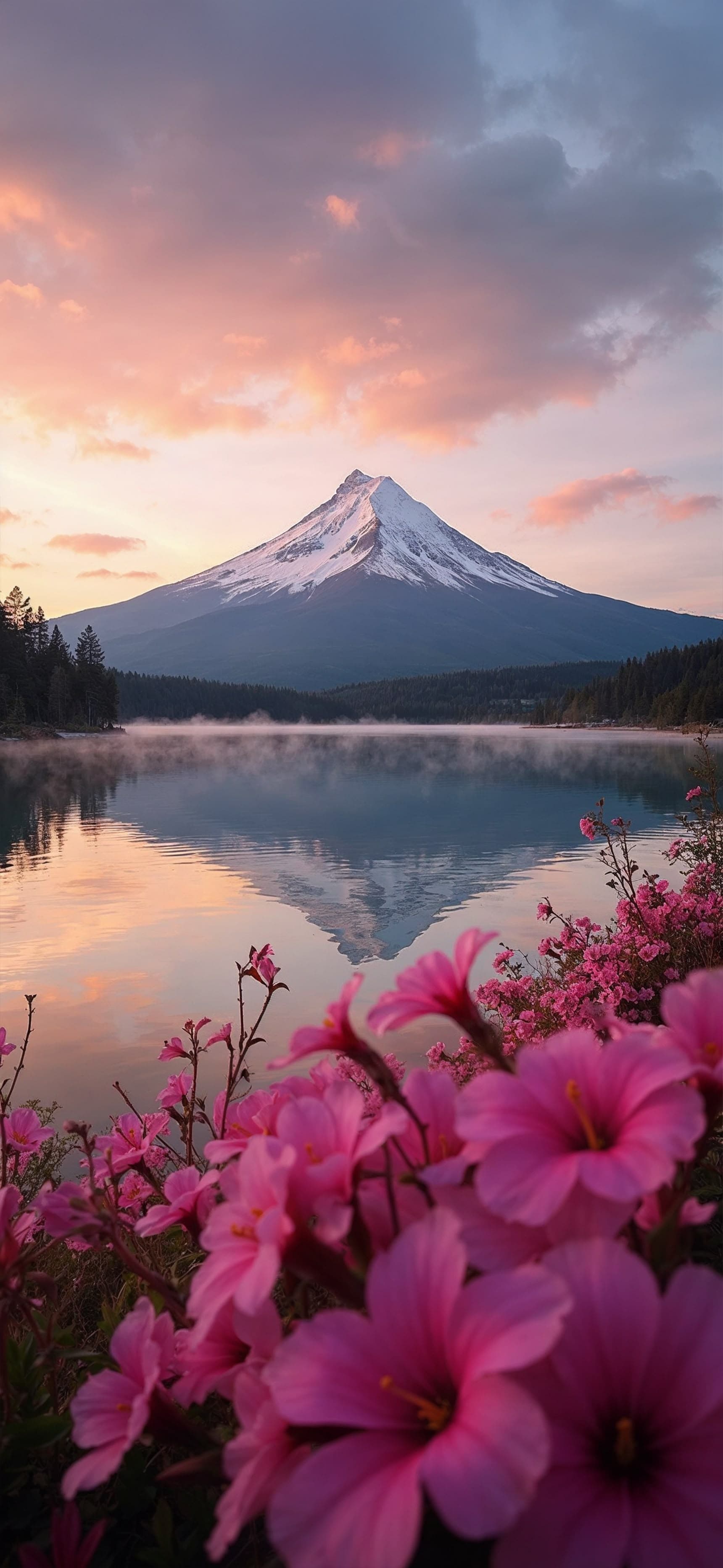 Mountain lake scenery - Pro phone wallpaper