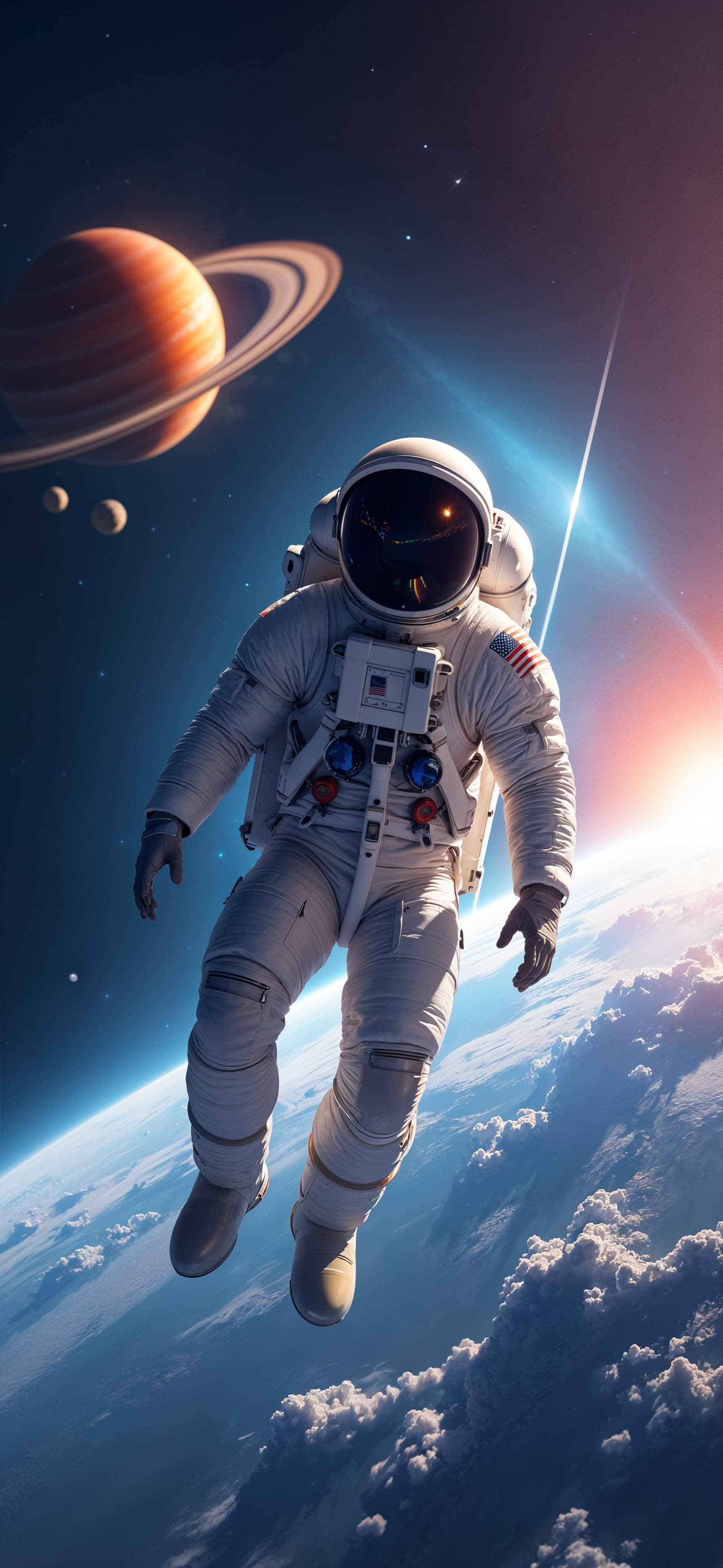Cosmic Space Explorer - Pro phone wallpaper