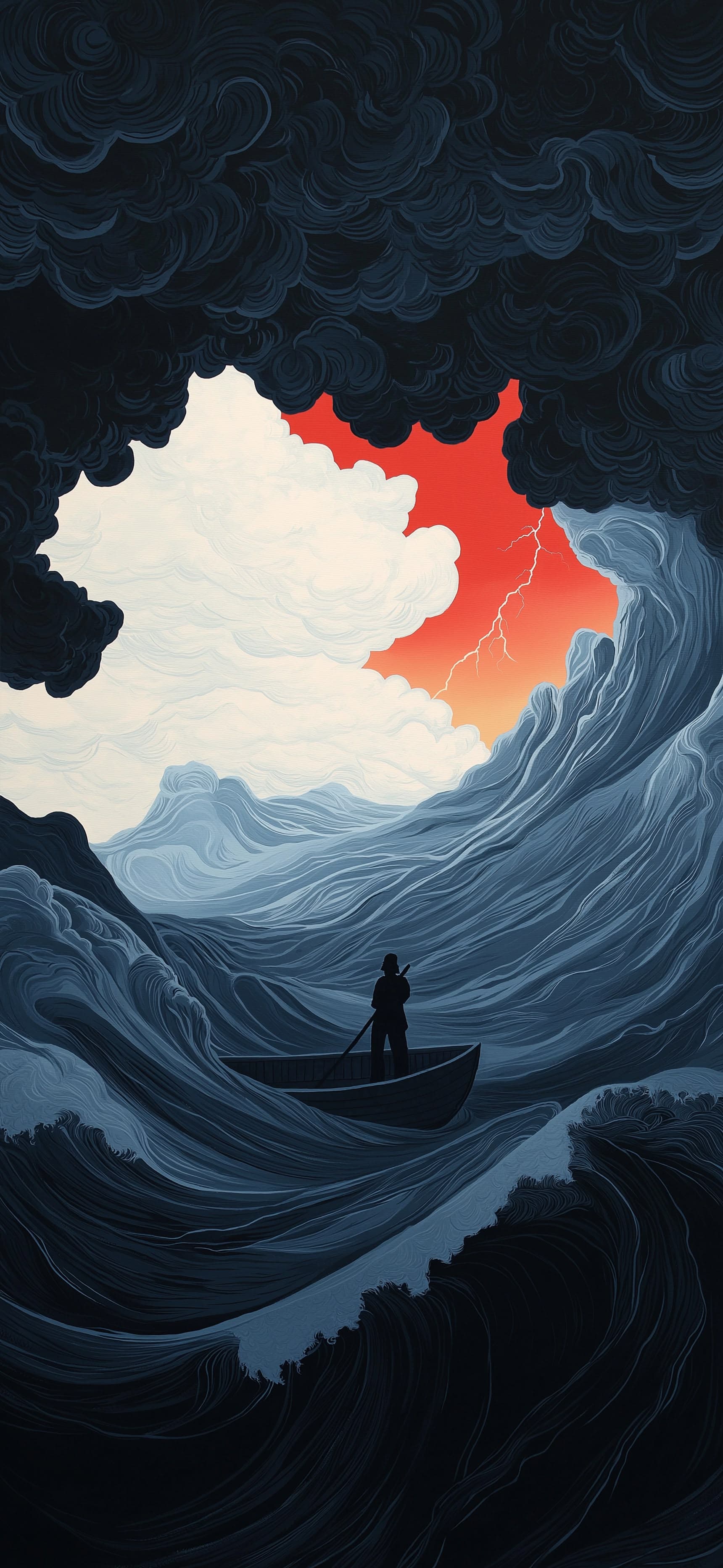 Turbulent Seascape Journey - Pro phone wallpaper