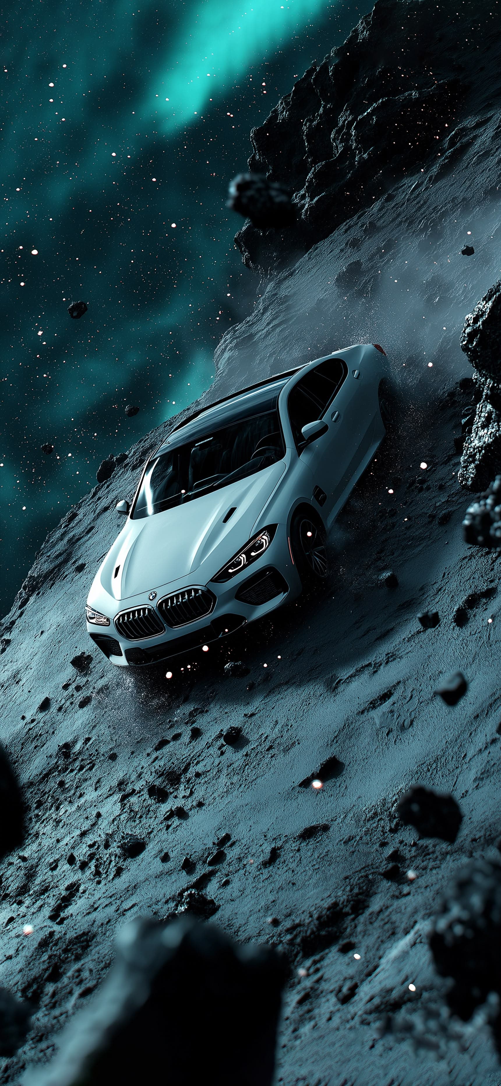 Car on moon - Pro phone wallpaper