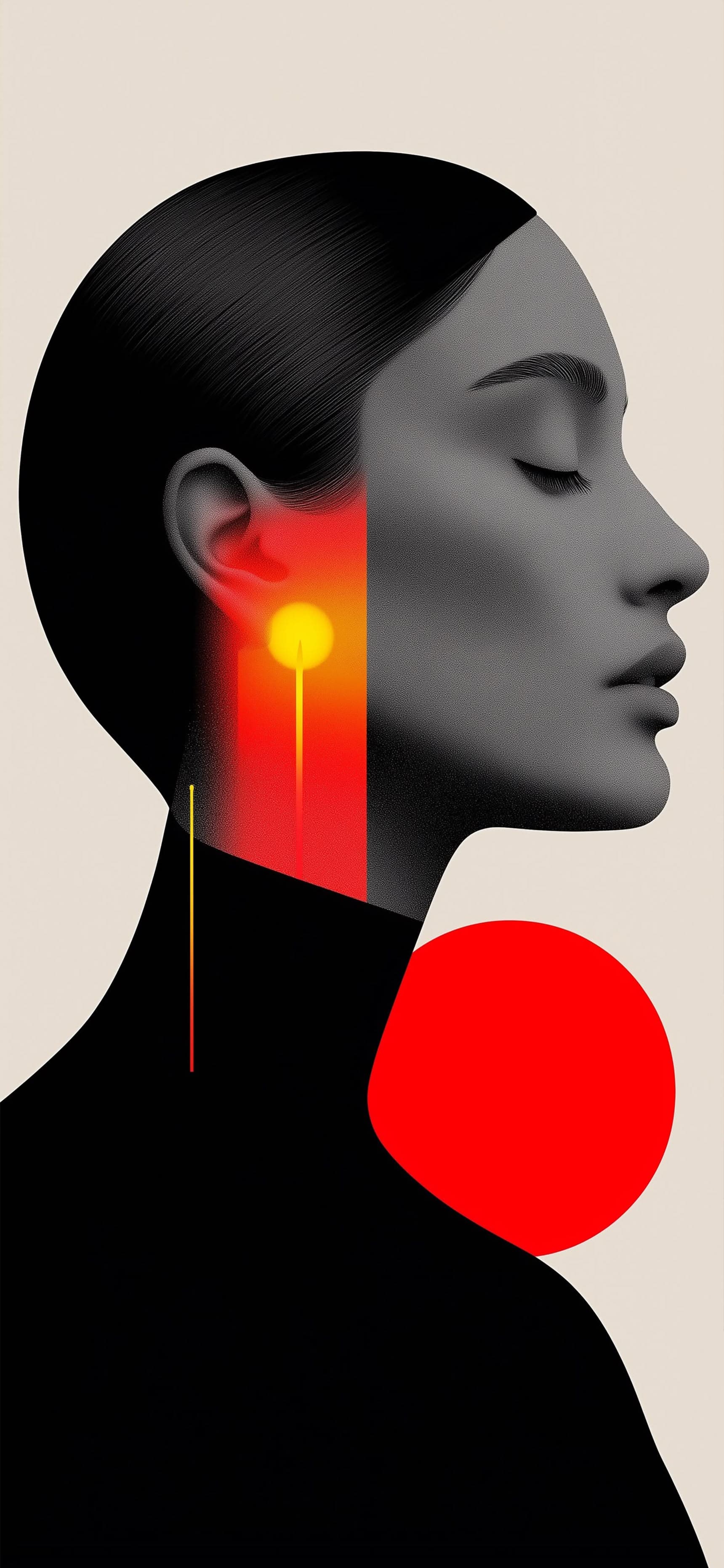 Geometric Woman Portrait - Pro phone wallpaper