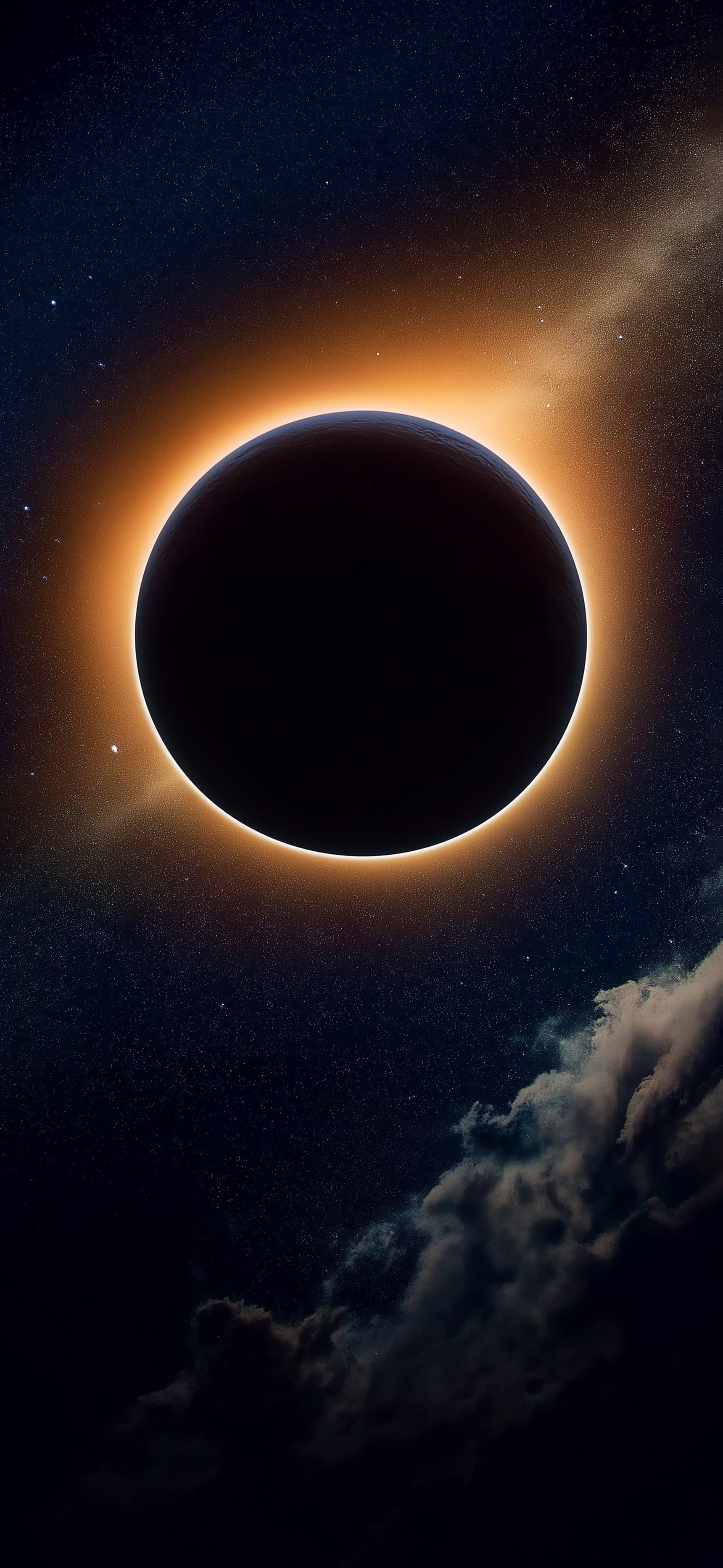 Crimson Eclipse Peaks - Pro phone wallpaper