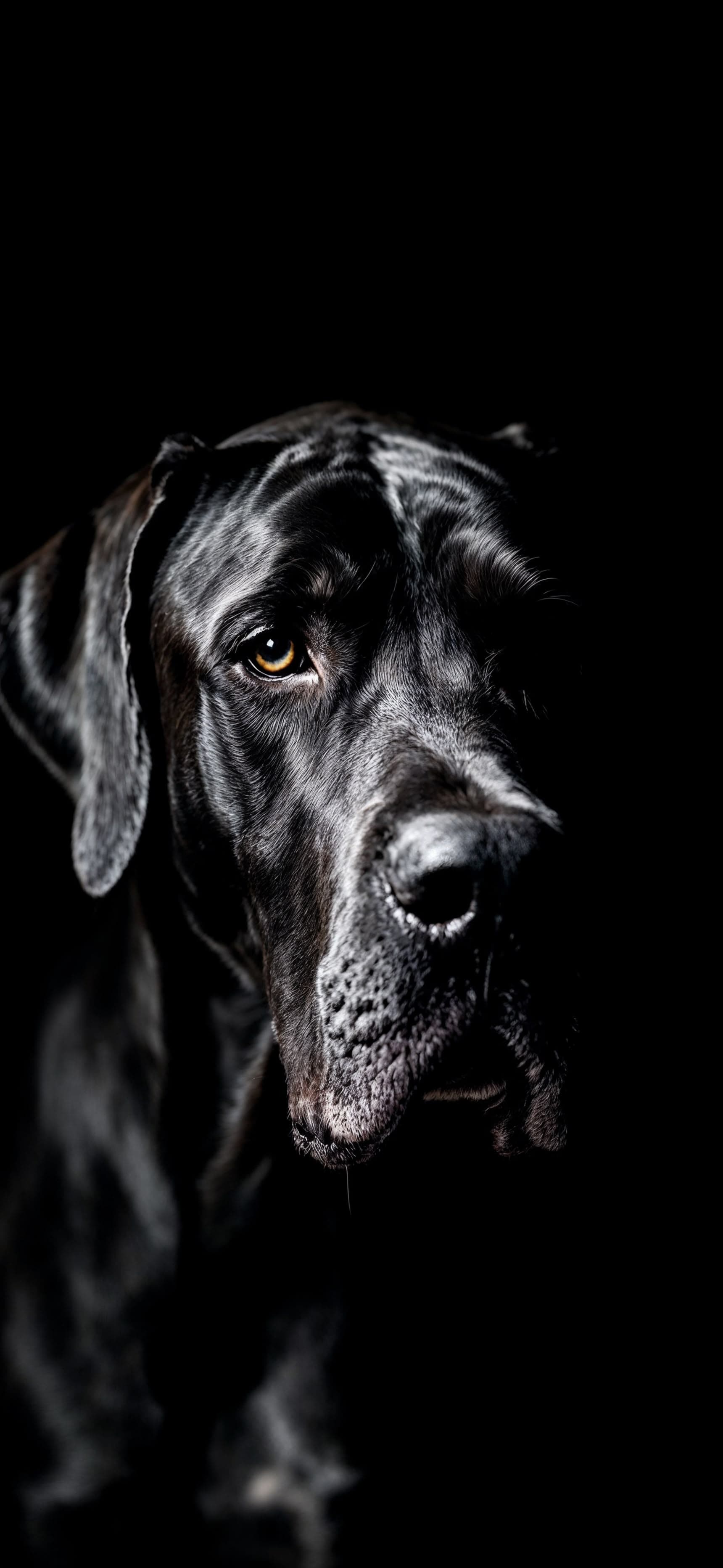 Dark Canine Gaze - Pro phone wallpaper