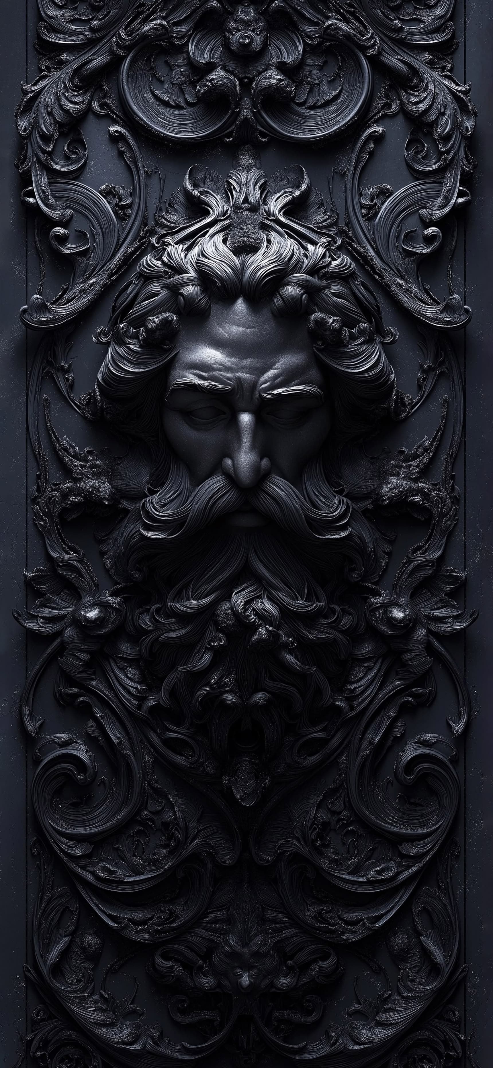 Monochrome Stone Carving - Pro phone wallpaper