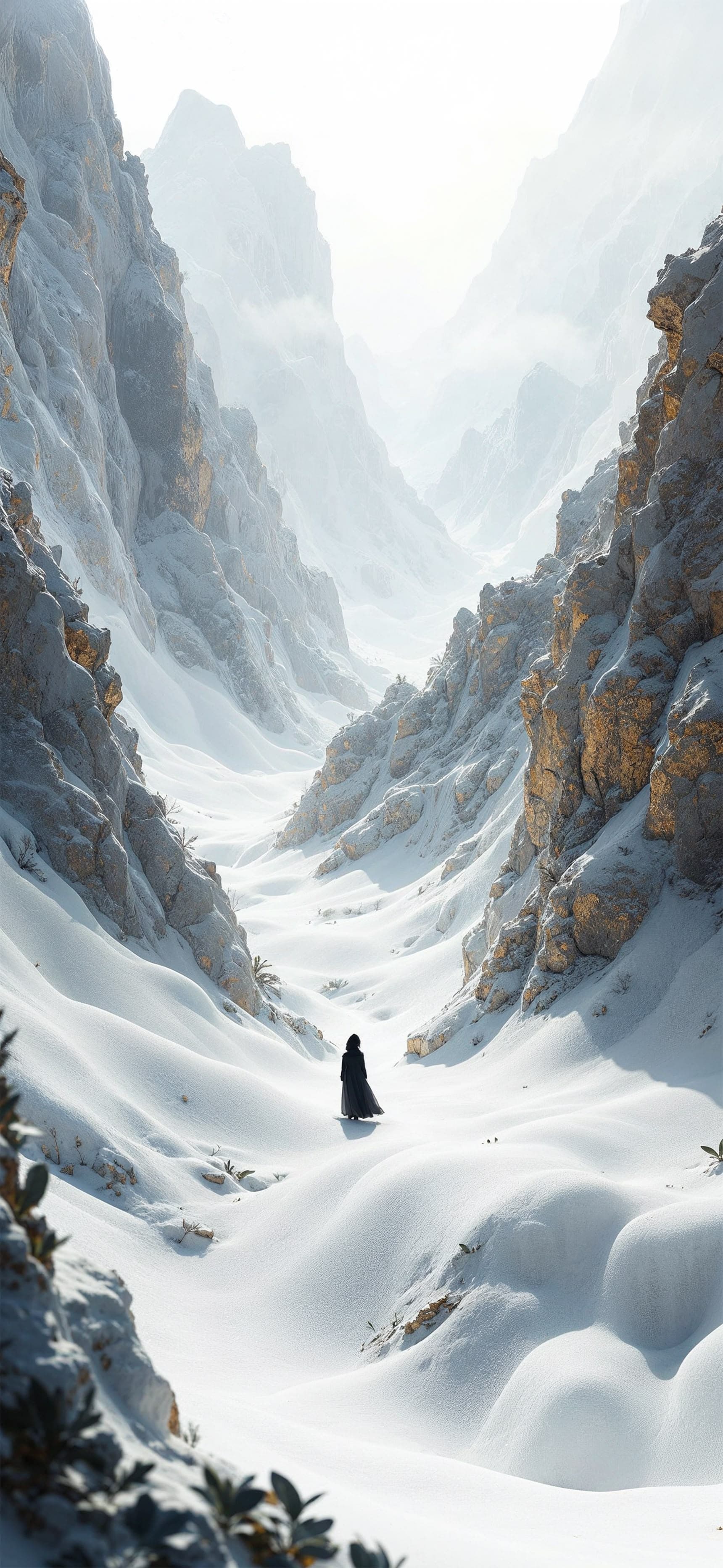 Winter Valley Walker - Pro phone wallpaper