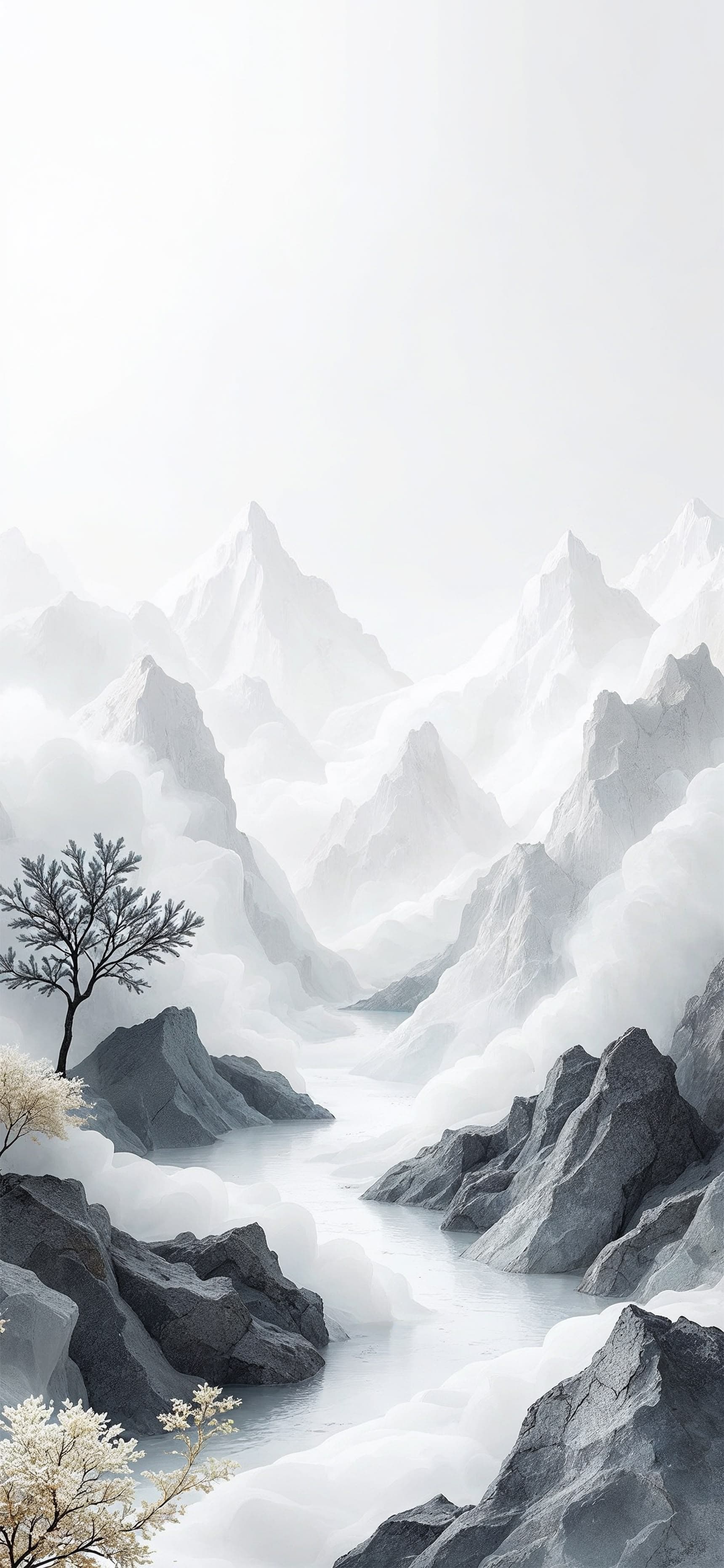 Misty Mountain Range - Pro phone wallpaper