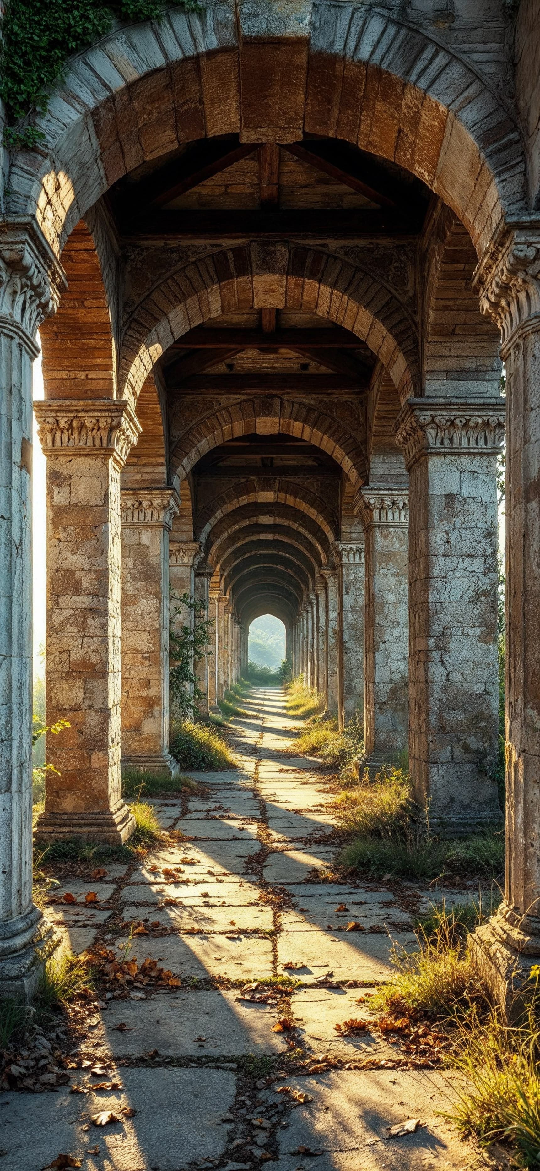 Arched Stone Pathway - Pro phone wallpaper
