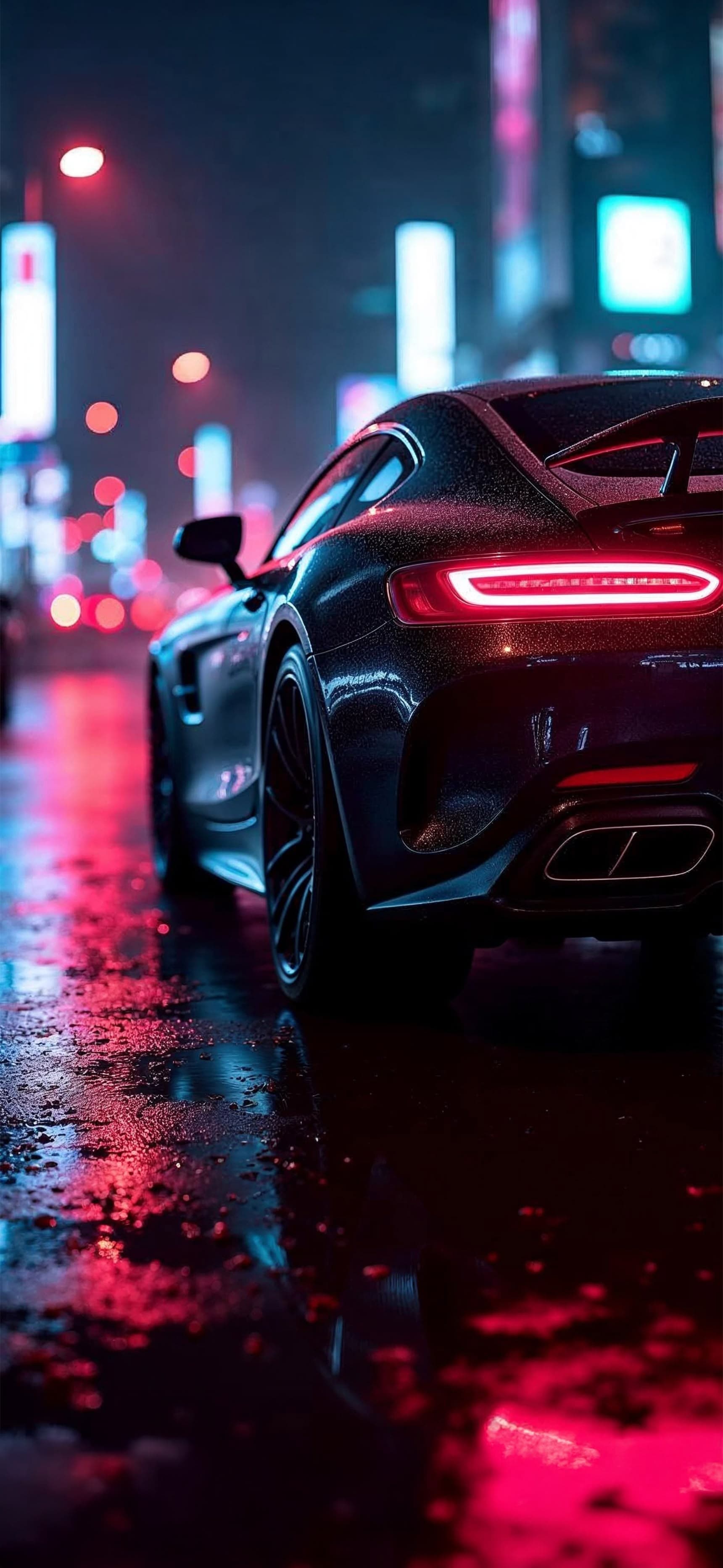 Neon Carscape - Pro phone wallpaper