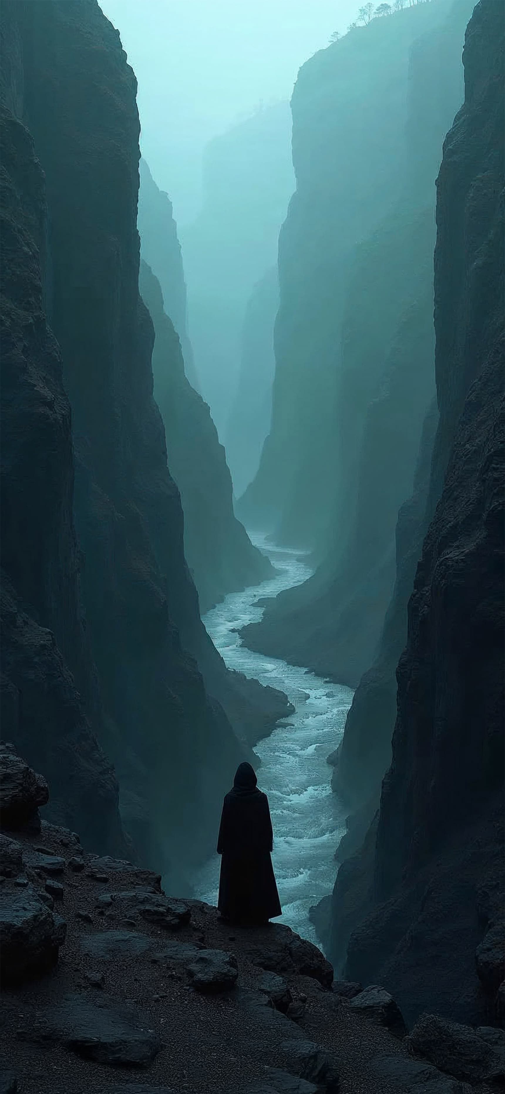 Eerie River Gorge - Pro phone wallpaper