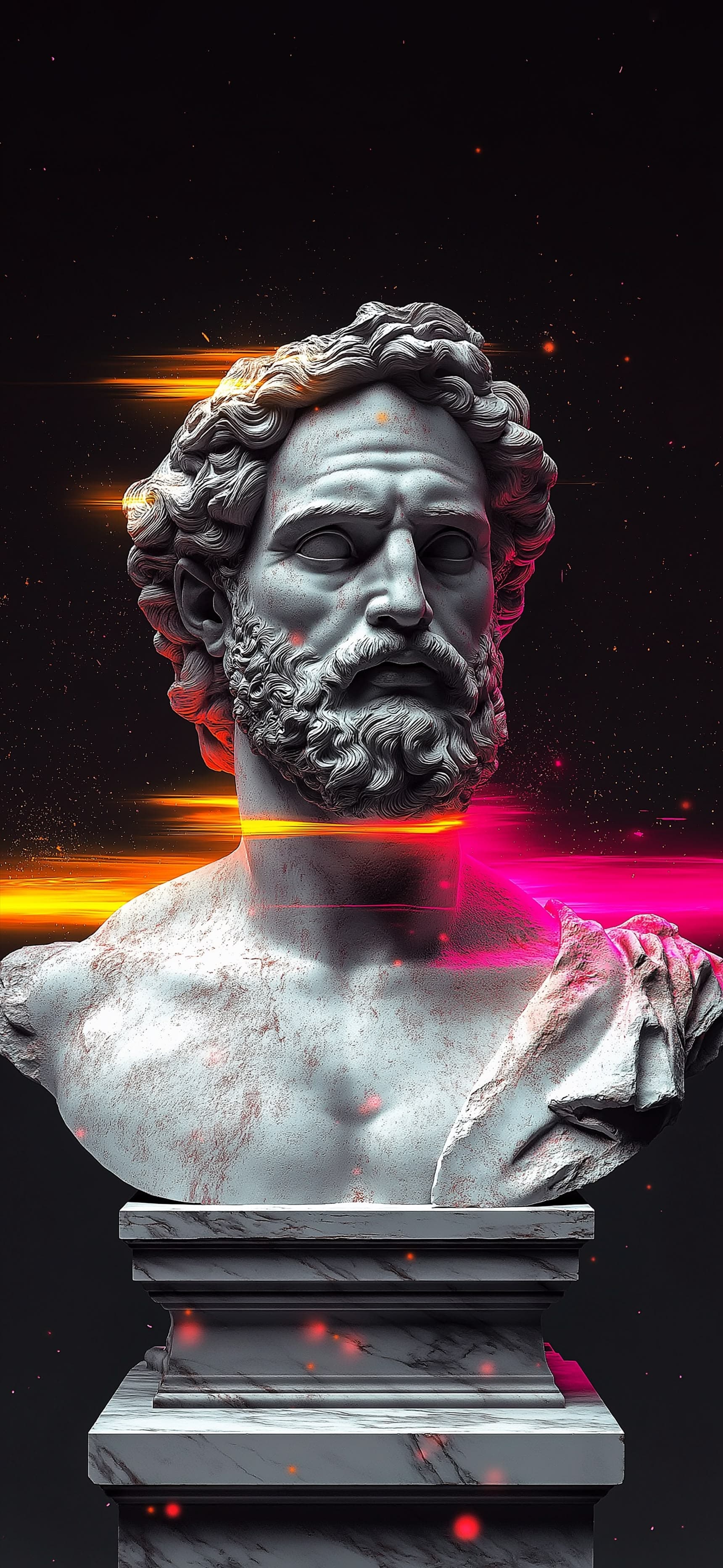 Fragmented Marble Man - Pro phone wallpaper