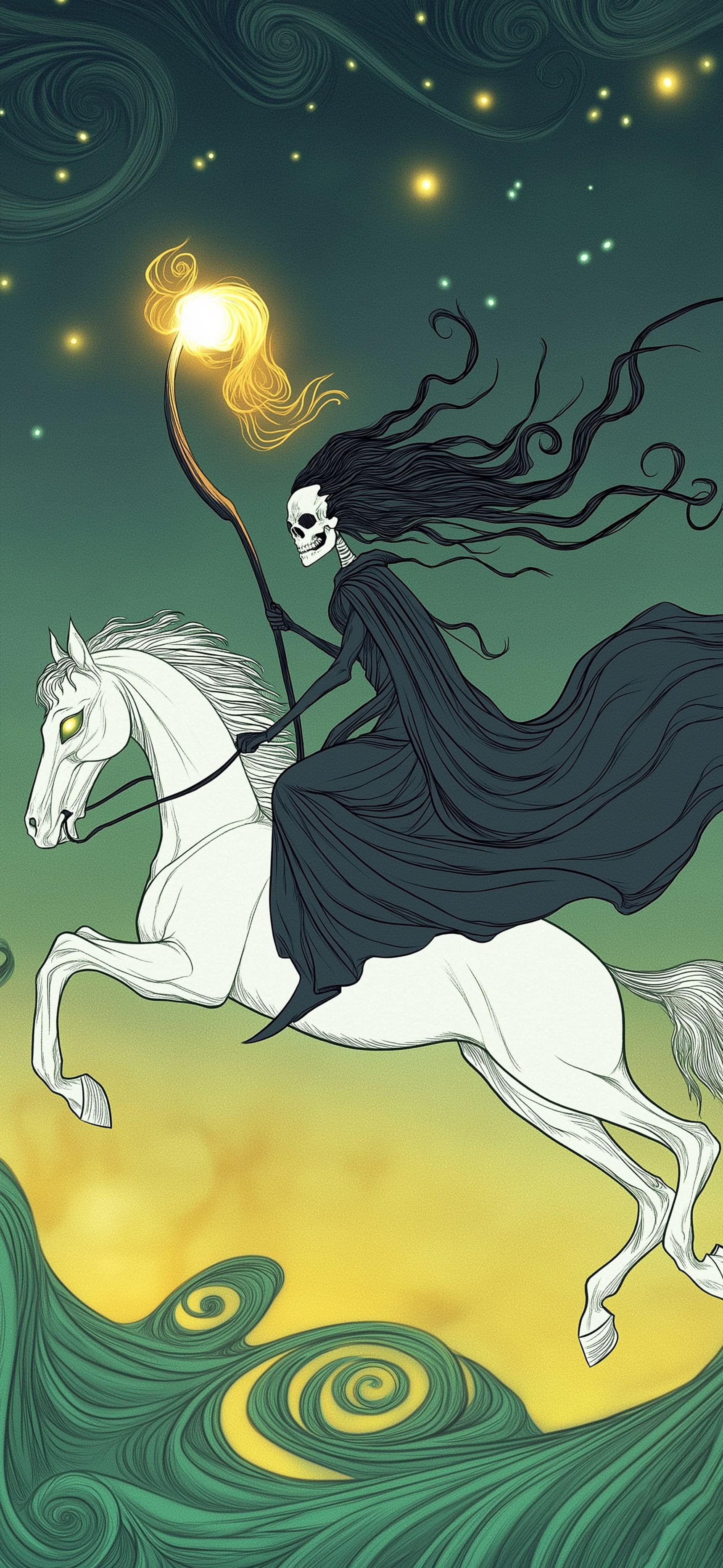 Spectral Horse Rider - Pro phone wallpaper