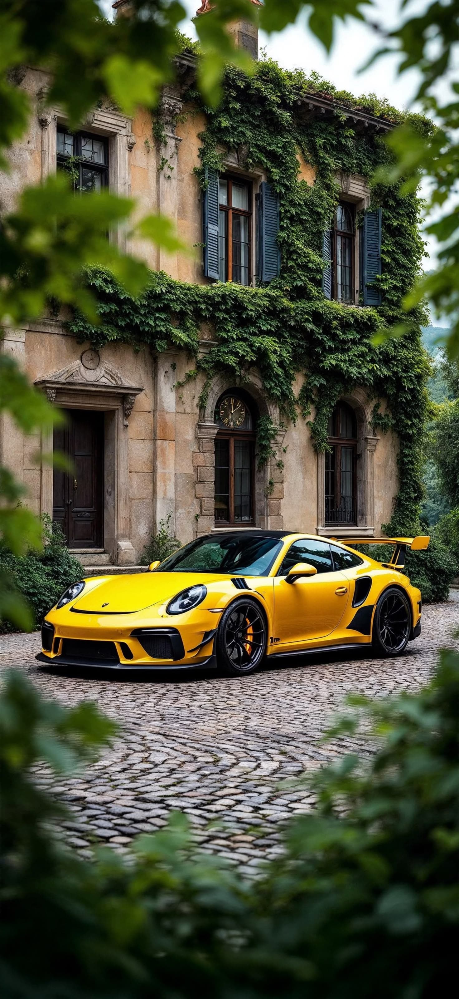 Yellow Porsche Vista - Pro phone wallpaper