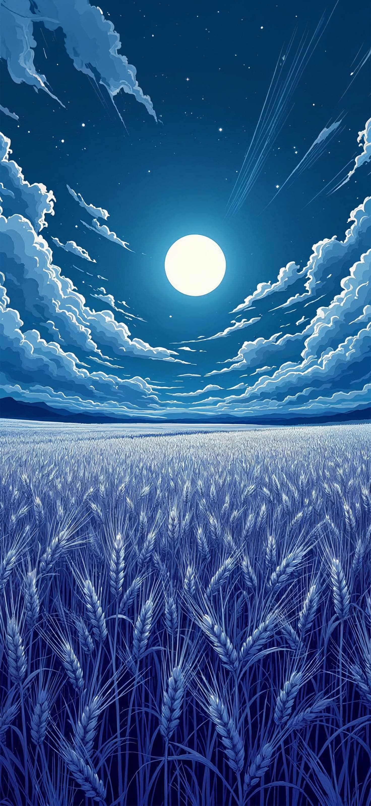 Lunar Wheat Serenity - Pro phone wallpaper
