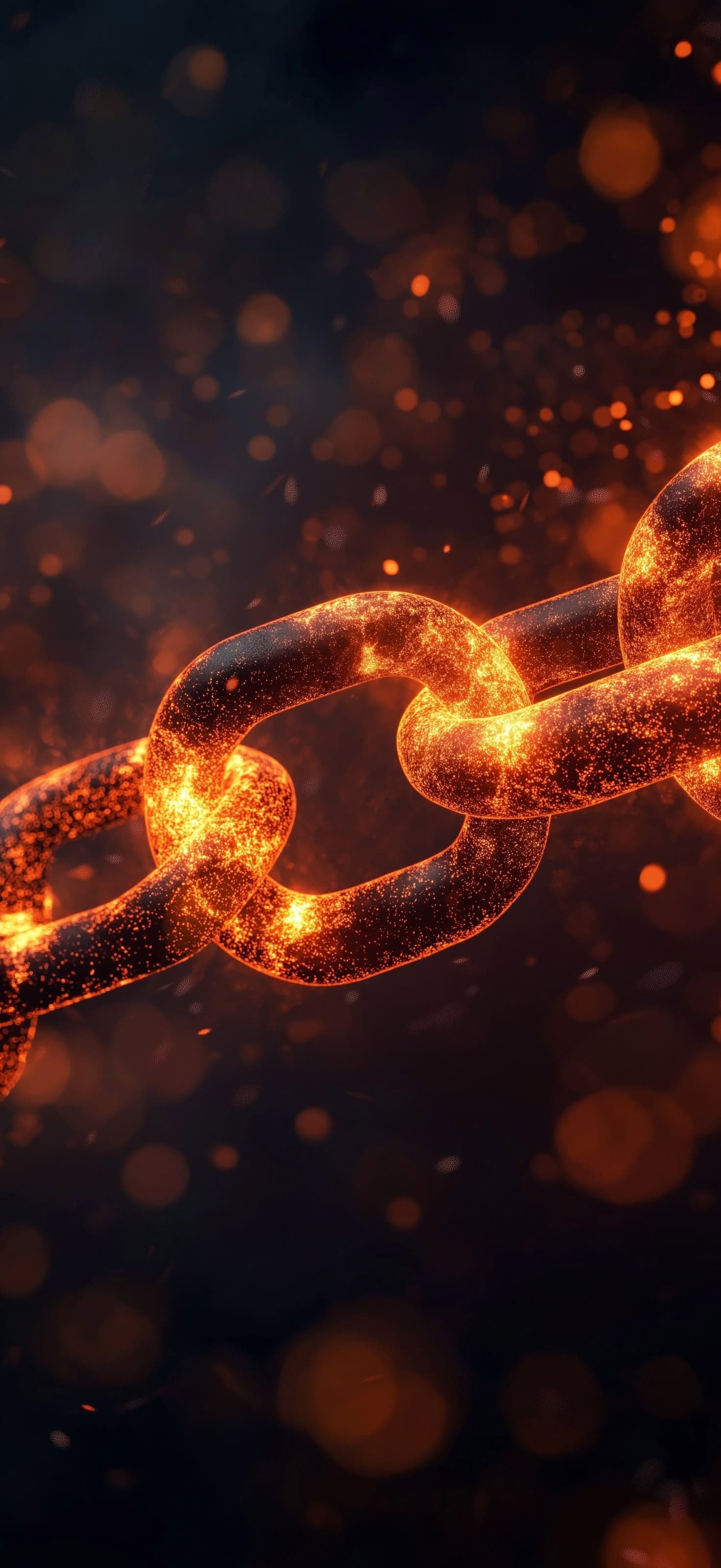 Fiery Chain Link - Pro phone wallpaper