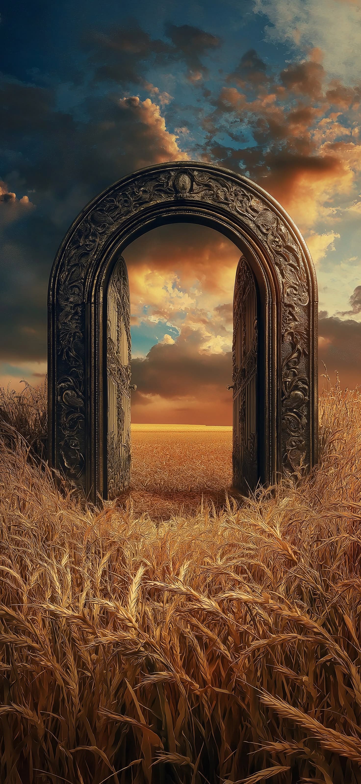 Wheat Field Portal - Pro phone wallpaper