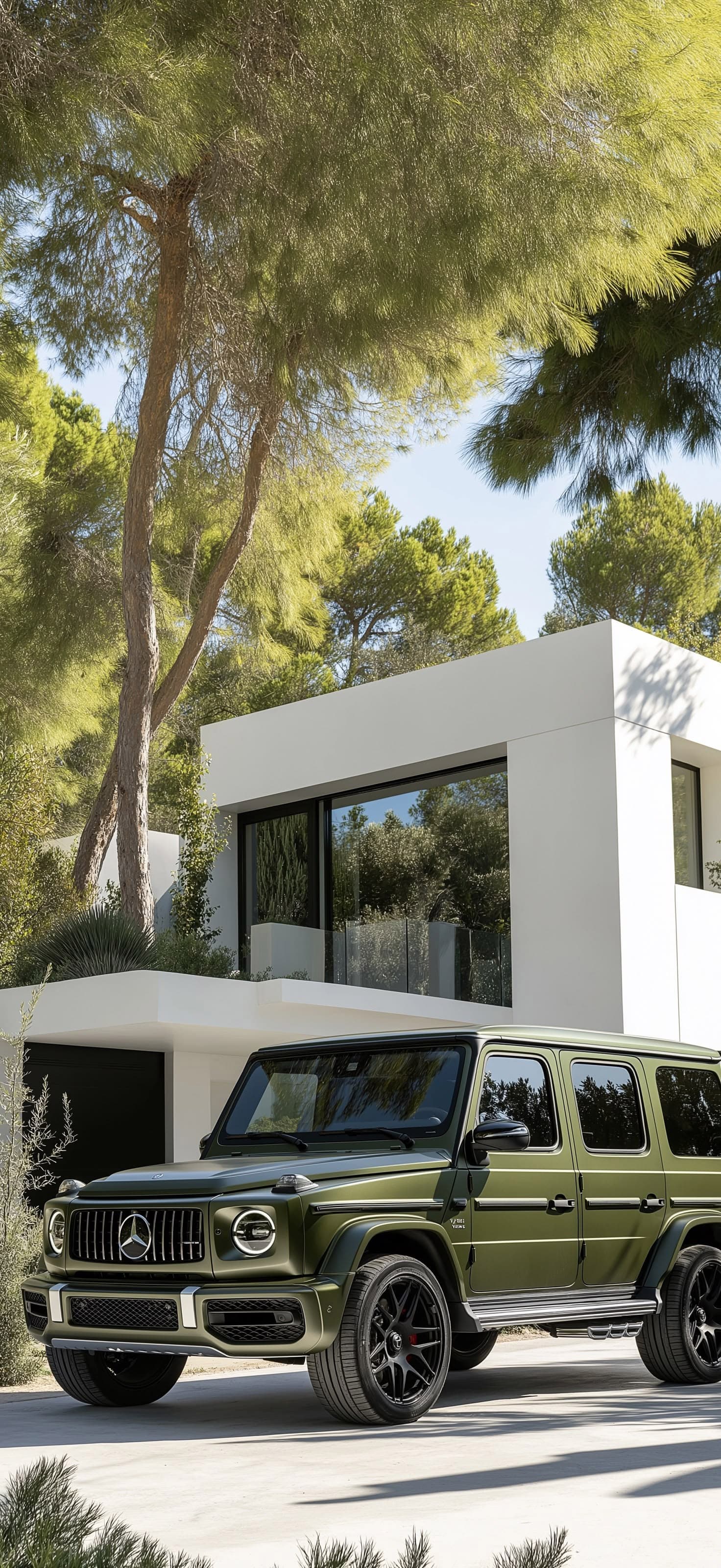 Modern Car Residence - Pro phone wallpaper
