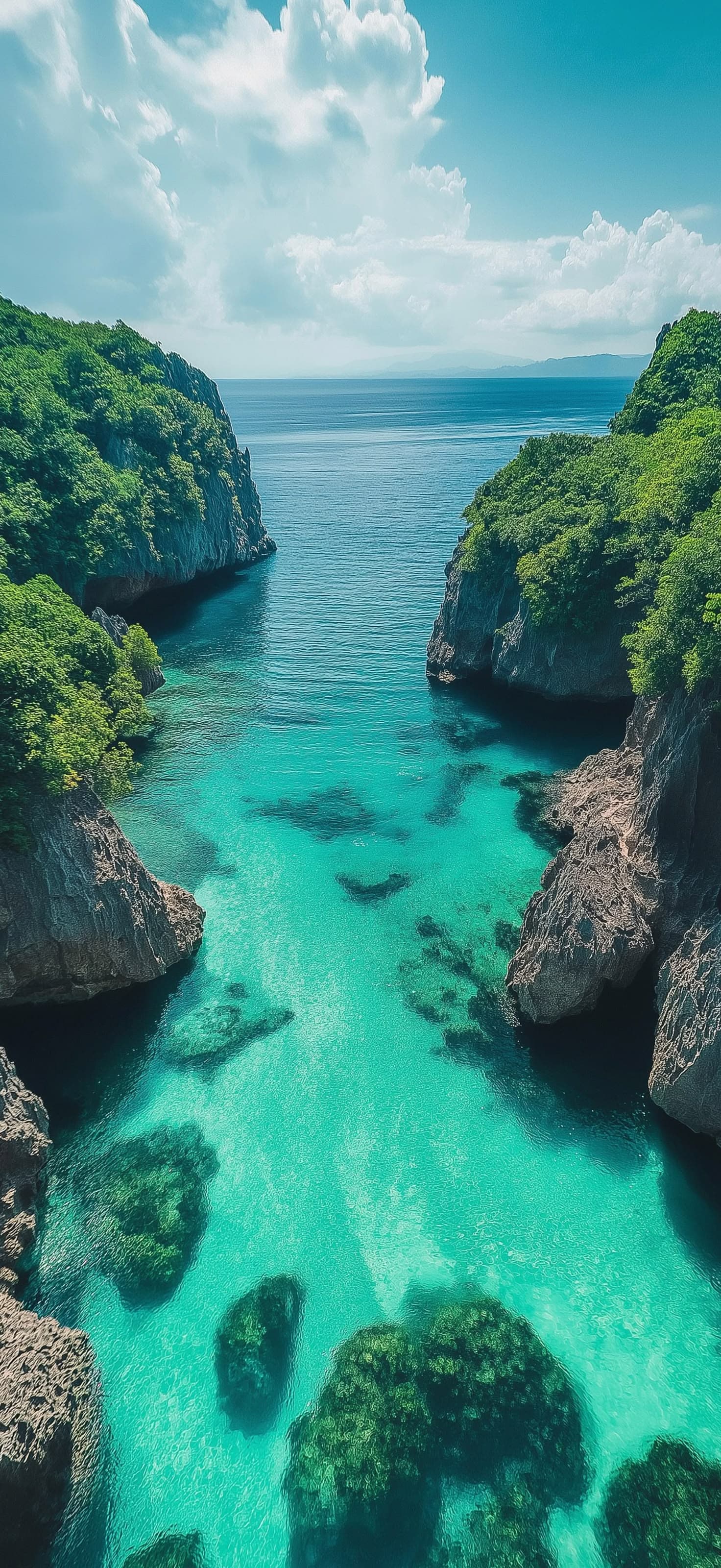 Tropical Lagoon Paradise - Pro phone wallpaper