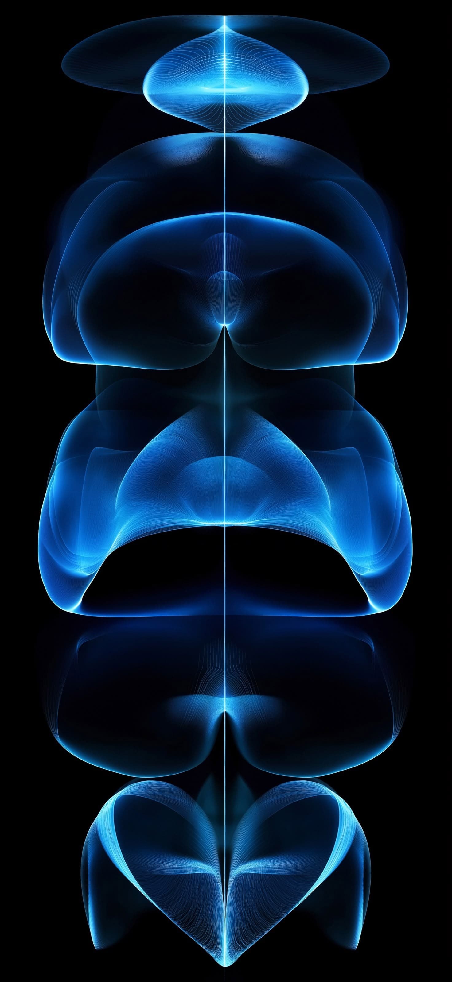 Abstract Blue Forms - Pro phone wallpaper