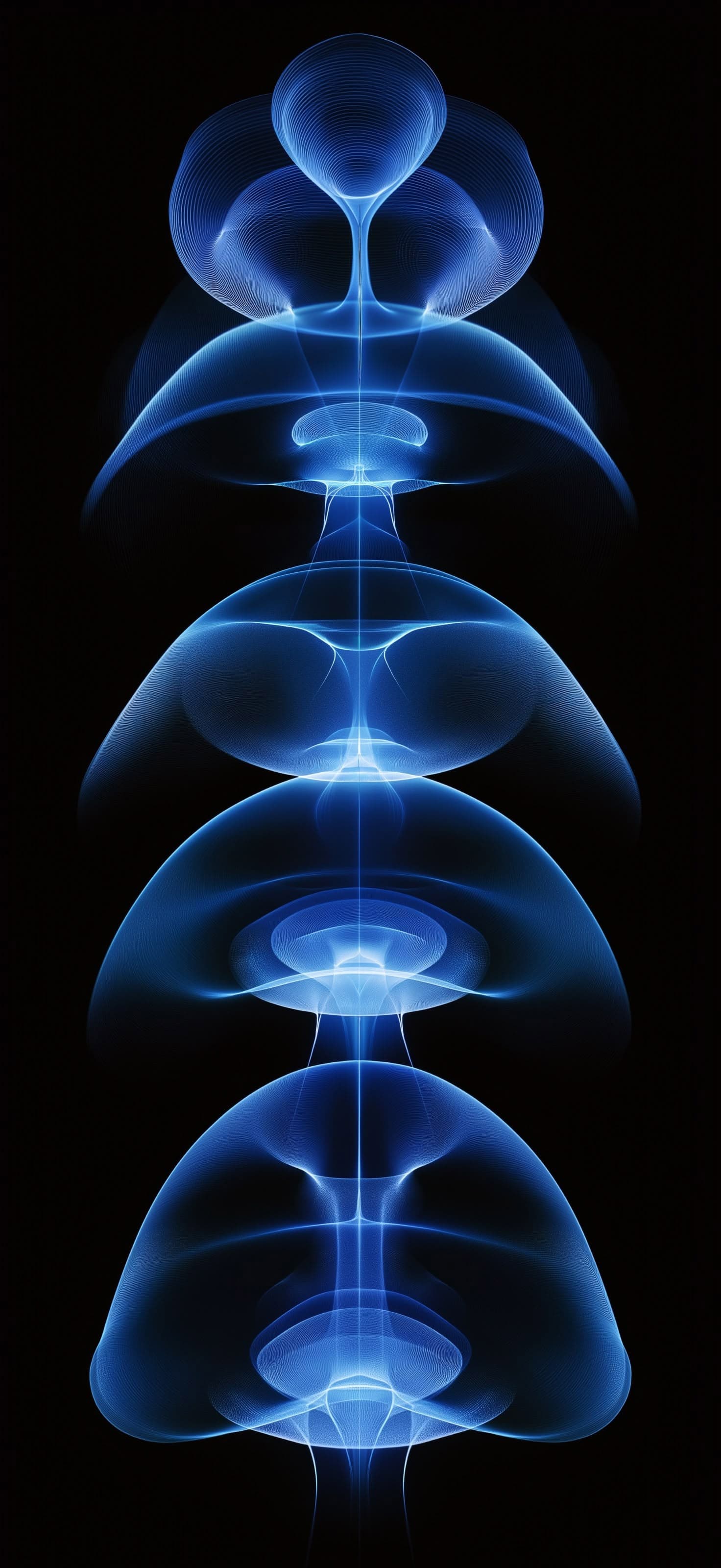 Ethereal Blue Glow - Pro phone wallpaper