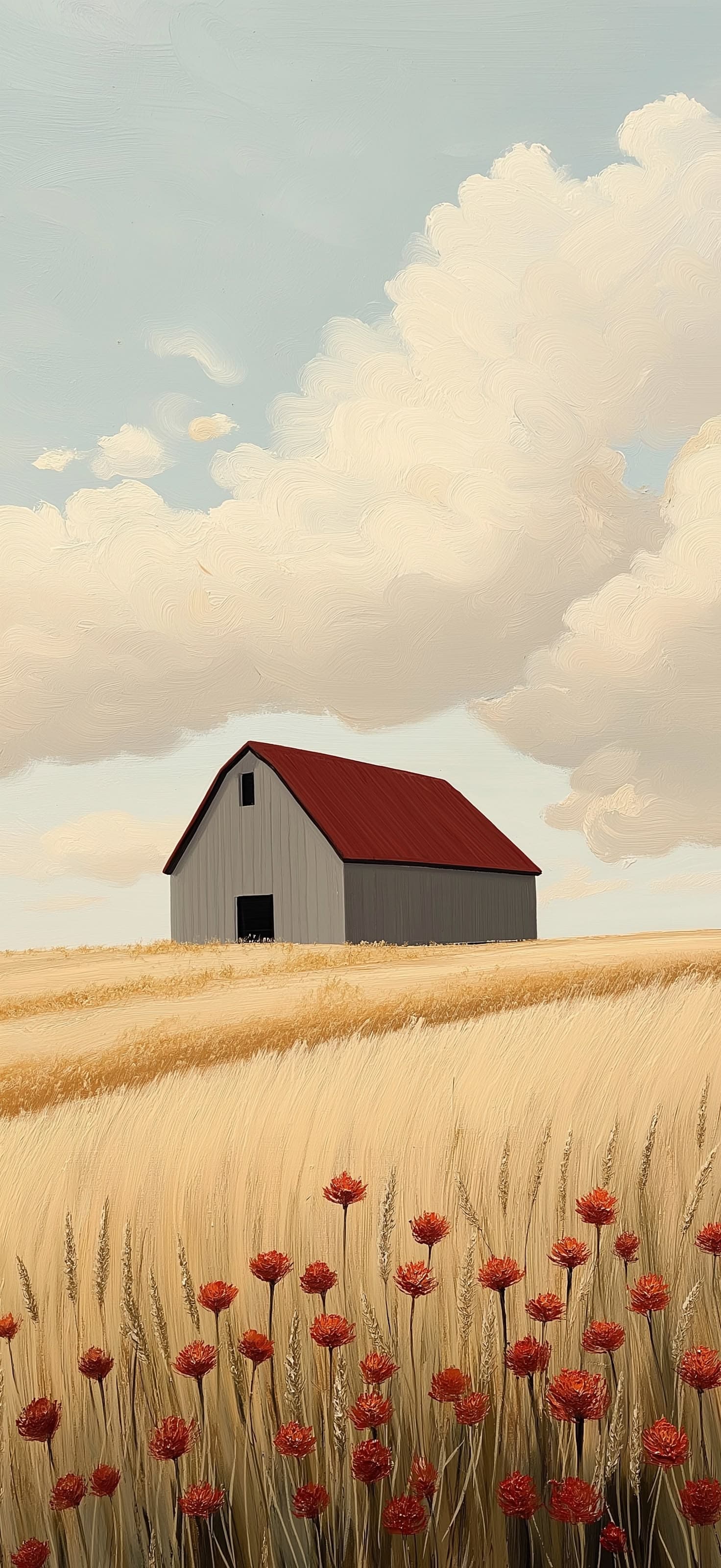 Rural Barn Scene - Pro phone wallpaper