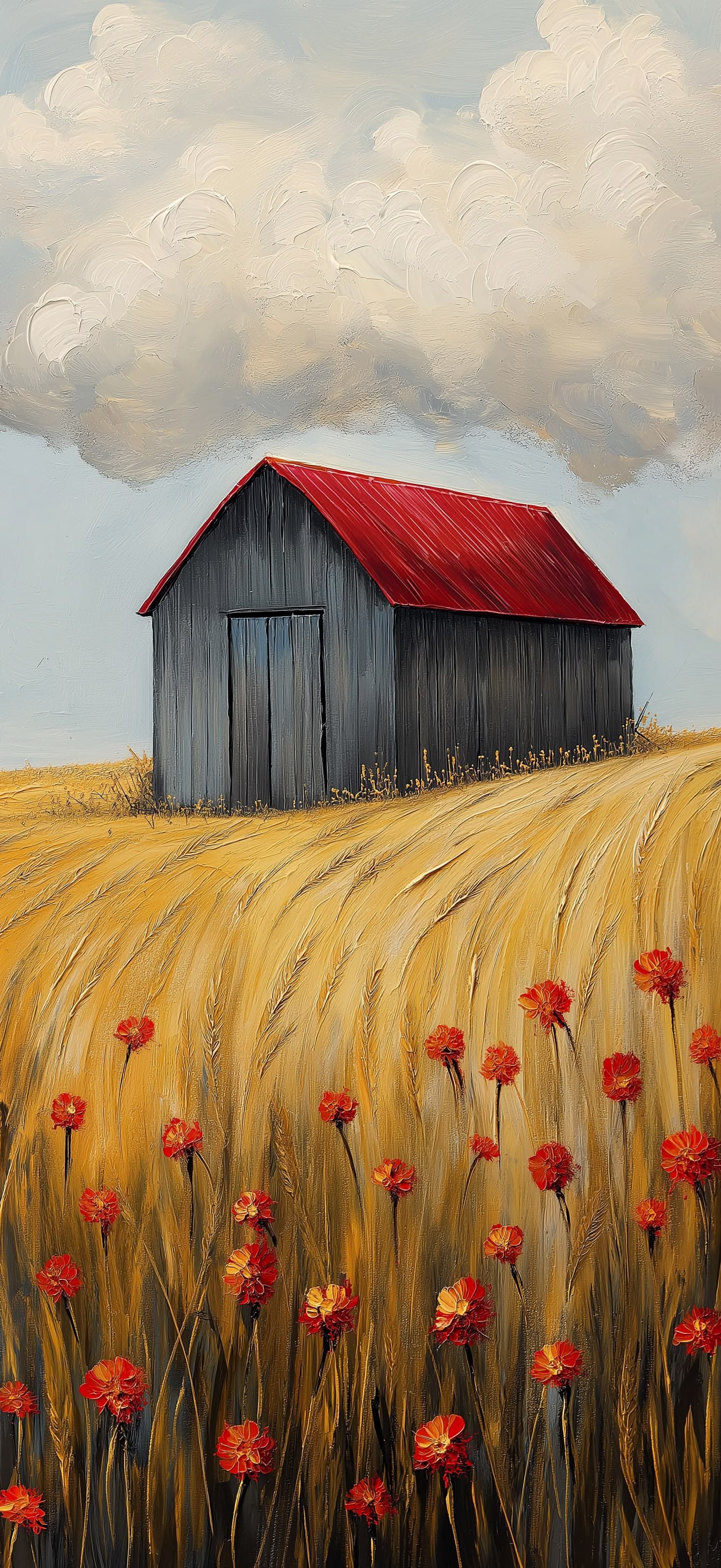 Rustic Barn Scene - Pro phone wallpaper