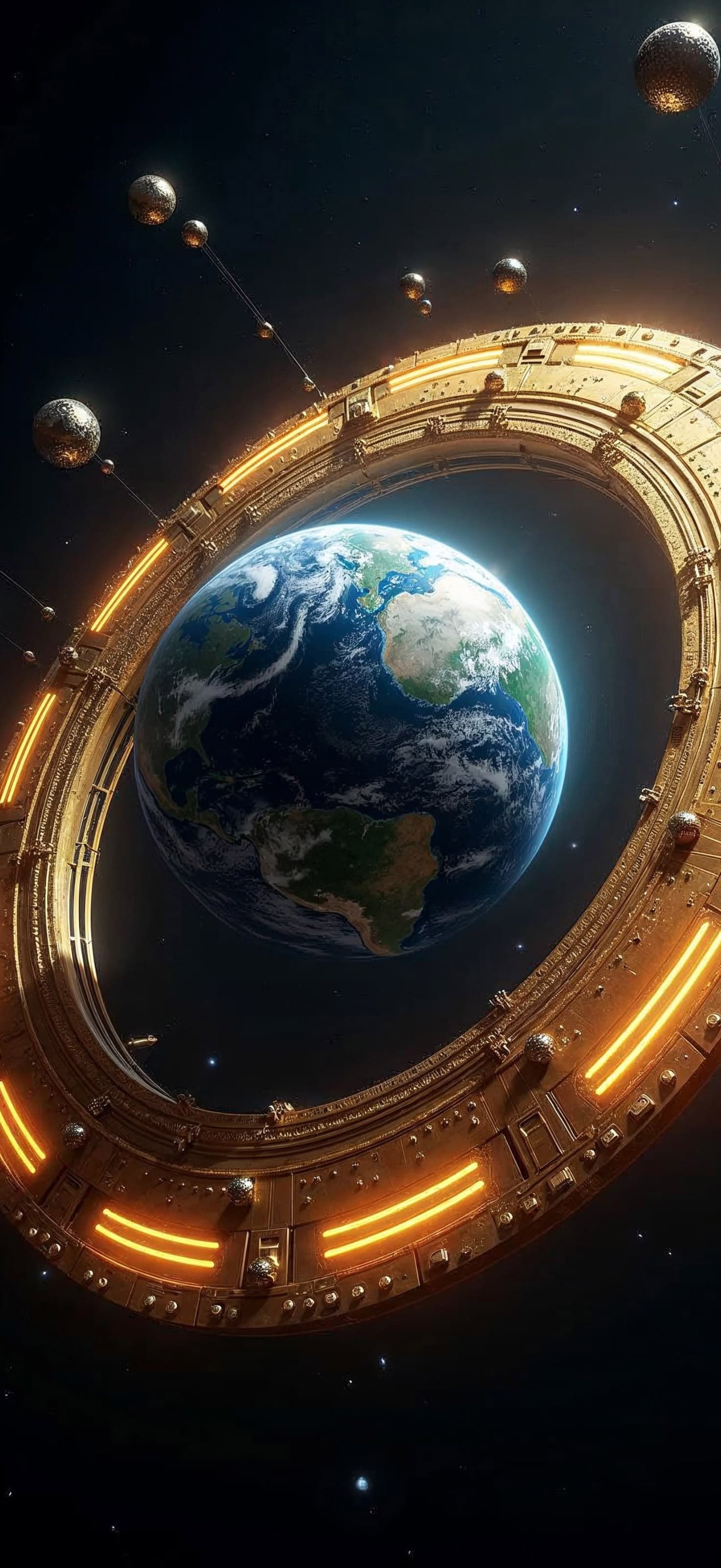 Golden Earth Network - Pro phone wallpaper