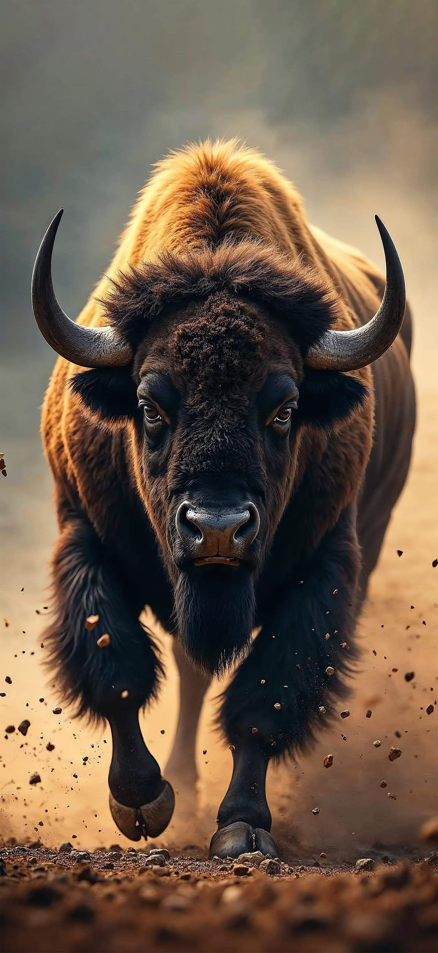 Raging Bison Charge - Pro phone wallpaper