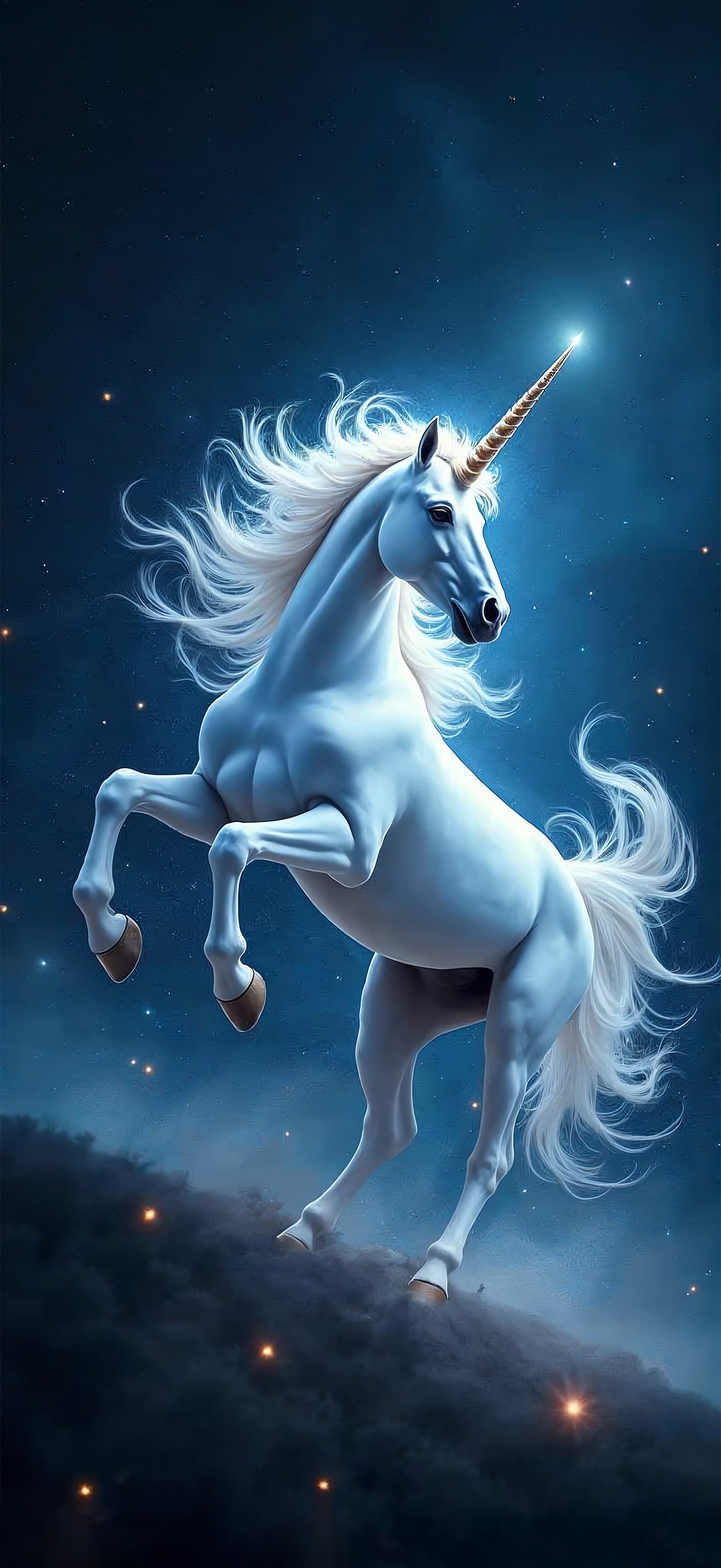 Starlit Unicorn Gallop - Pro phone wallpaper