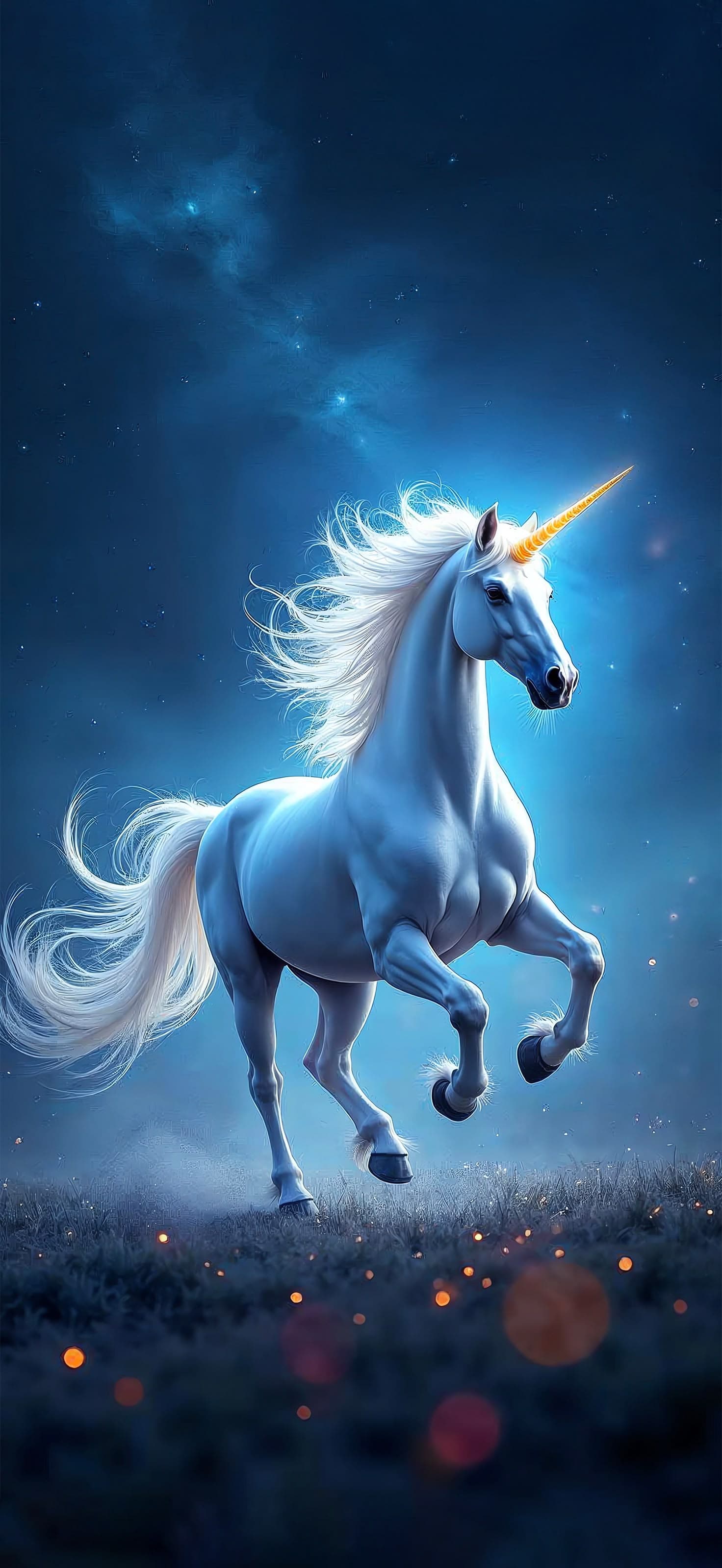 Mystical Unicorn Night - Pro phone wallpaper