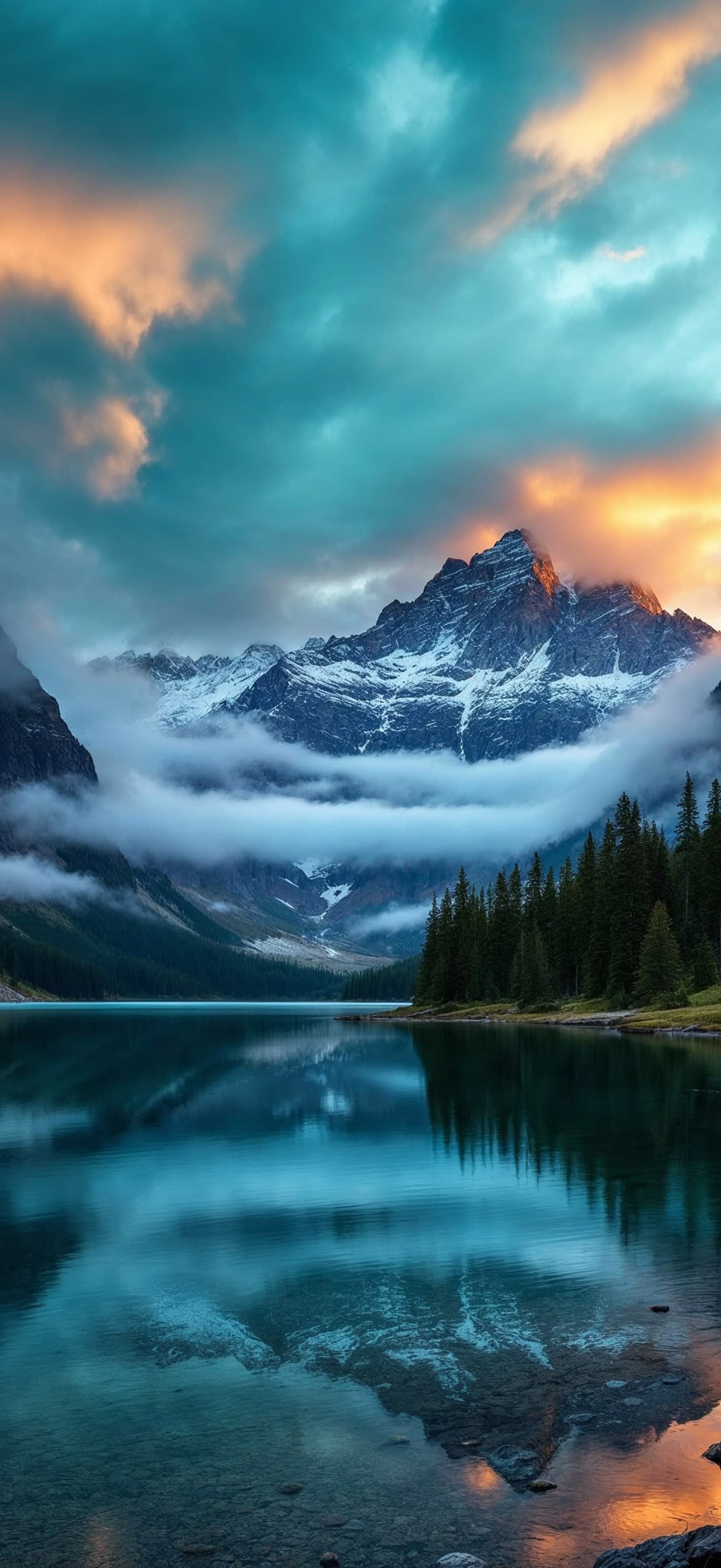 Lake Mountain Scenery - Pro phone wallpaper