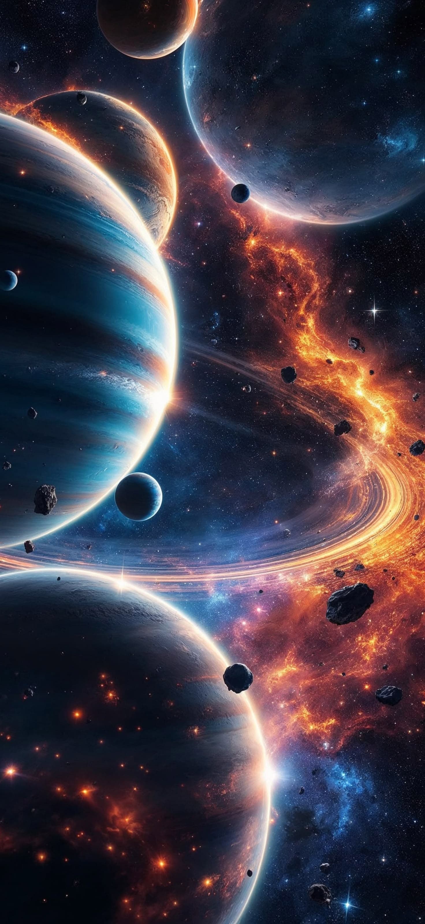 Cosmic Planetscape - Pro phone wallpaper