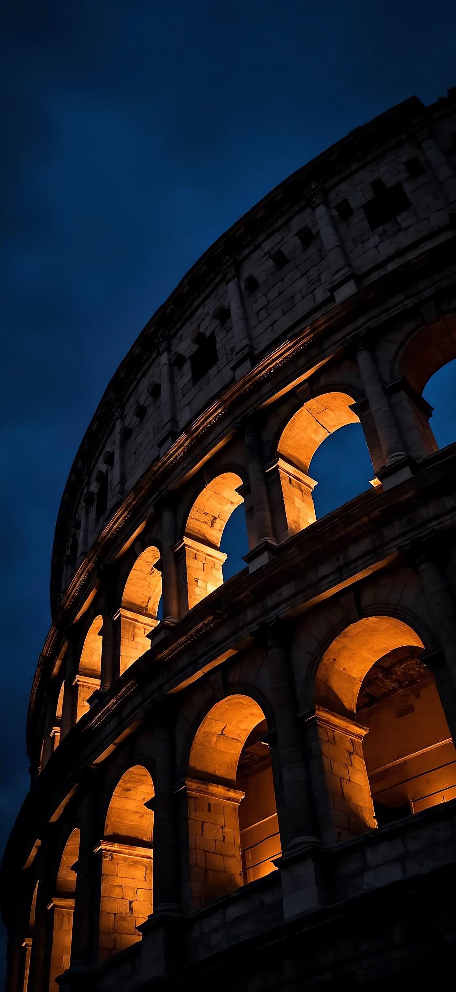 Colosseum Arches Night - Pro phone wallpaper