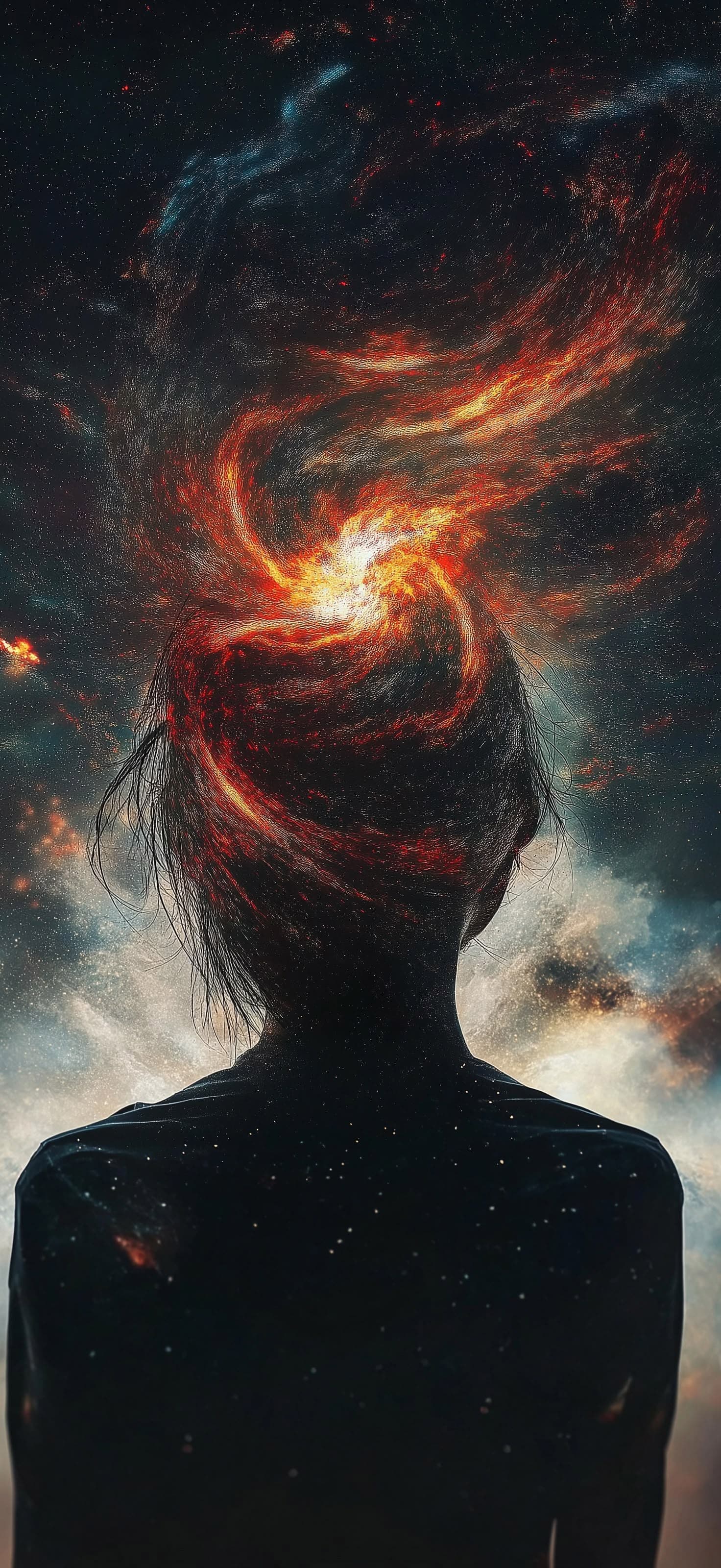 Fiery Mindscape Gaze - Pro phone wallpaper