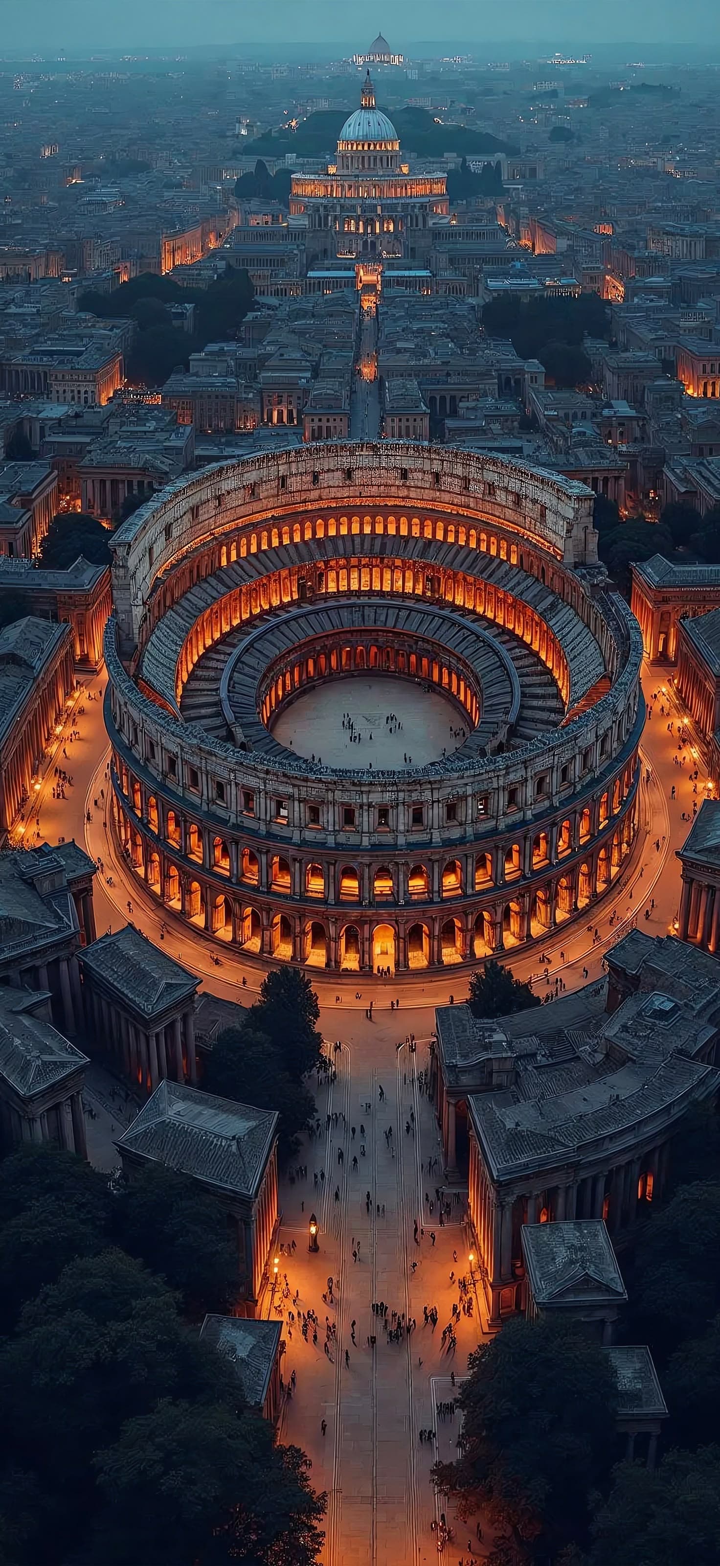 Colosseum Aerial View - Pro phone wallpaper