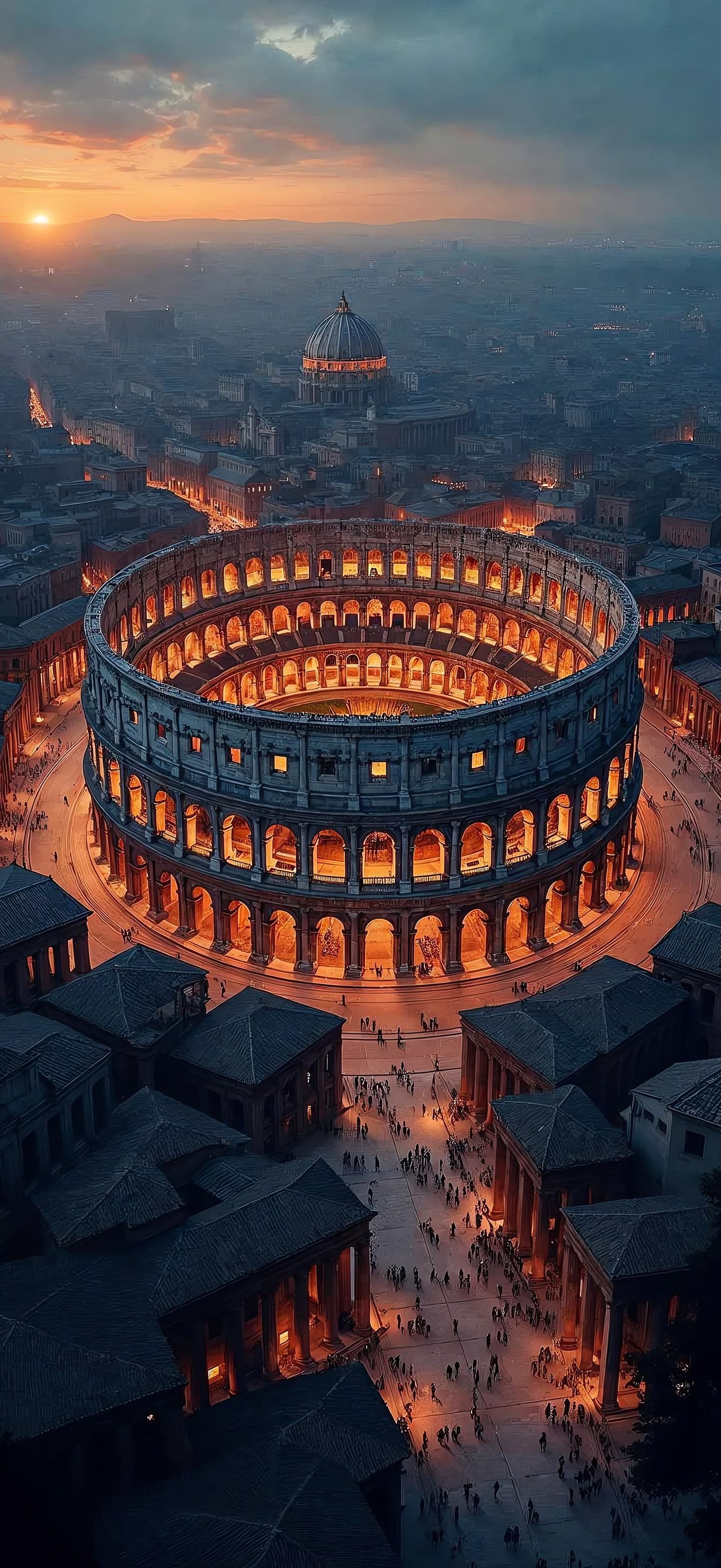 Colosseum Aerial View - Pro phone wallpaper