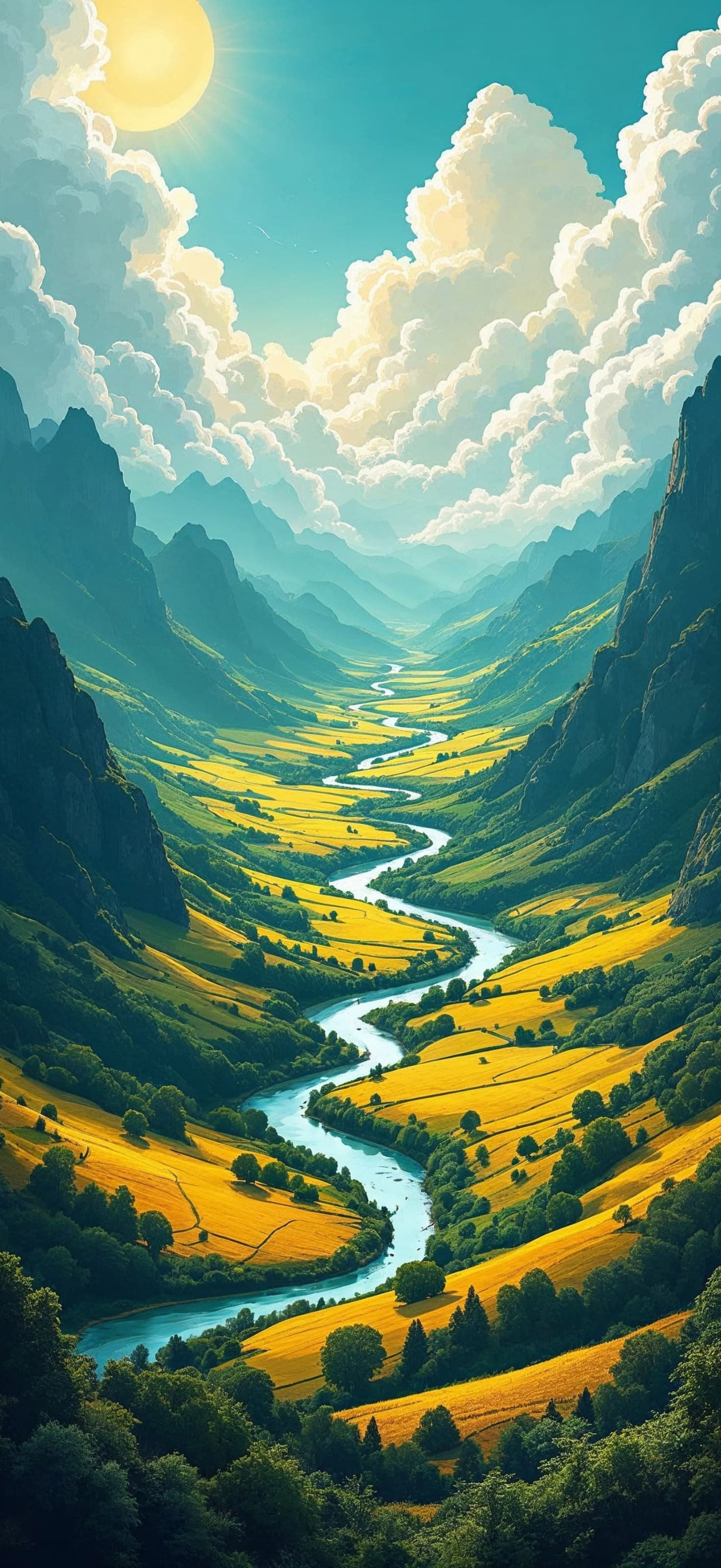 Lush Valley Vista - Pro phone wallpaper