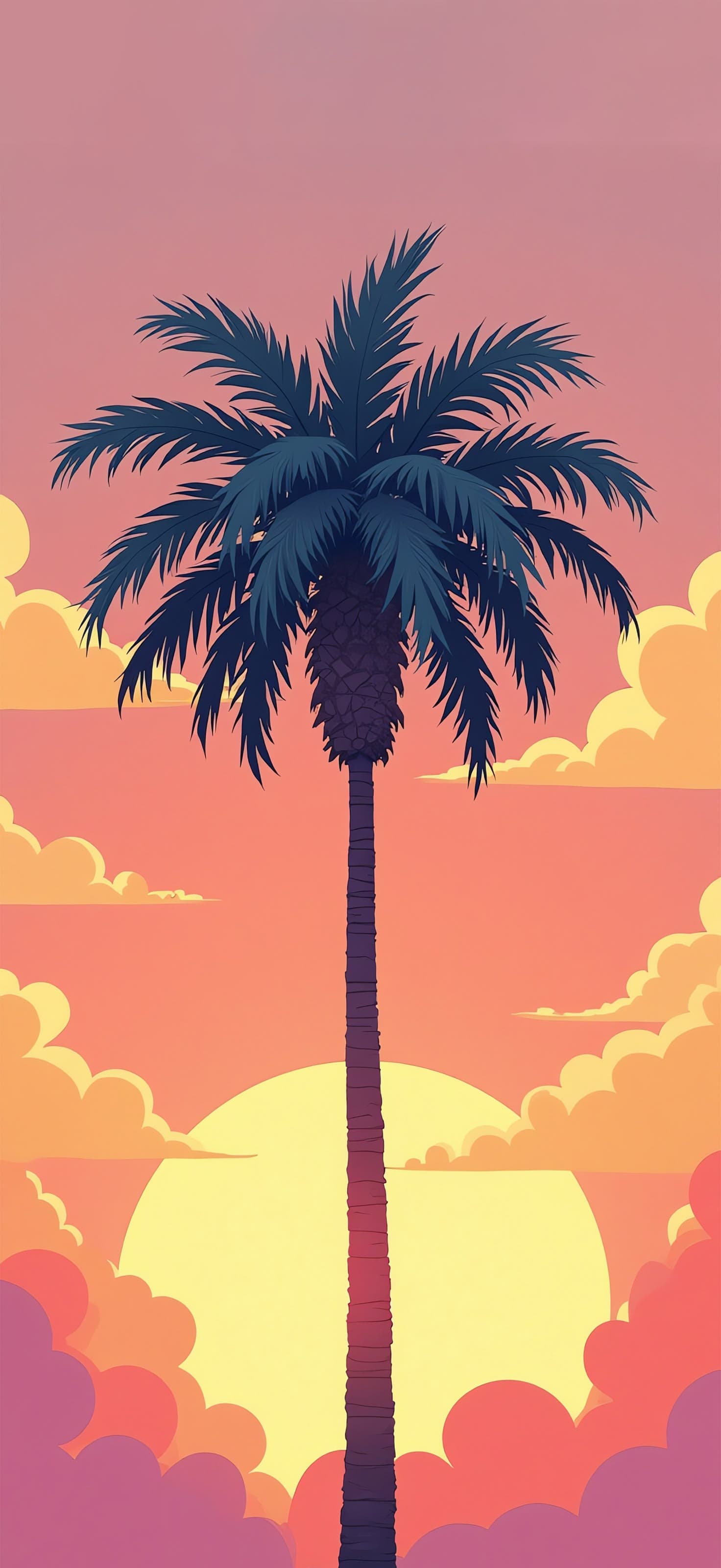 Palm Sunset - Pro phone wallpaper