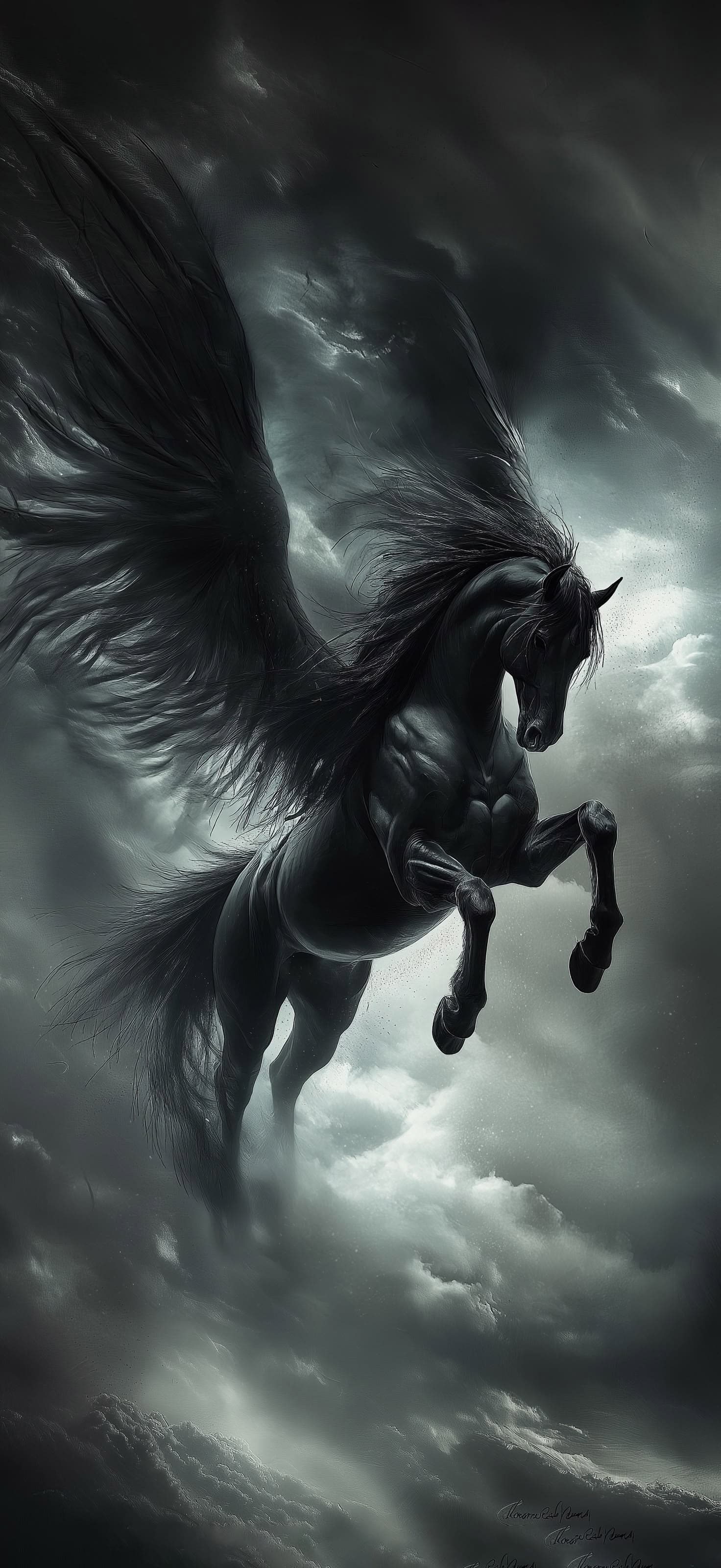 Dark Pegasus Rising - Pro phone wallpaper