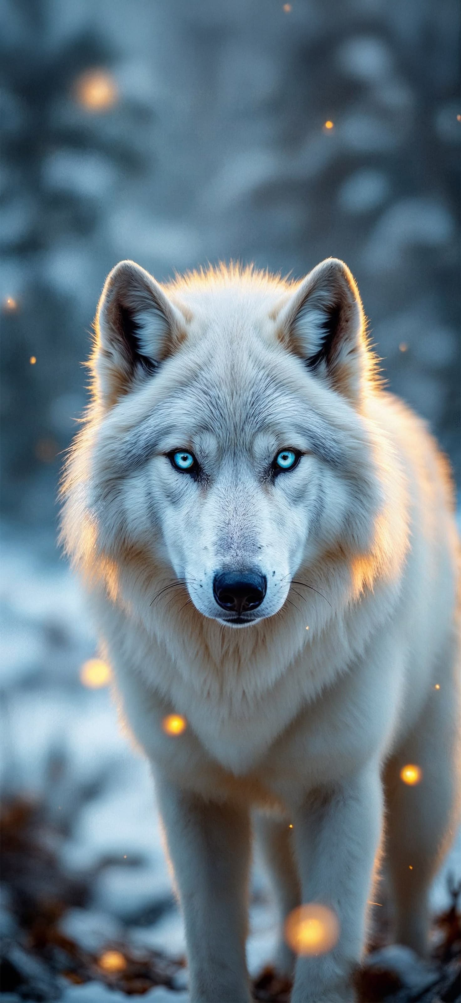 White Wolf Stare - Pro phone wallpaper