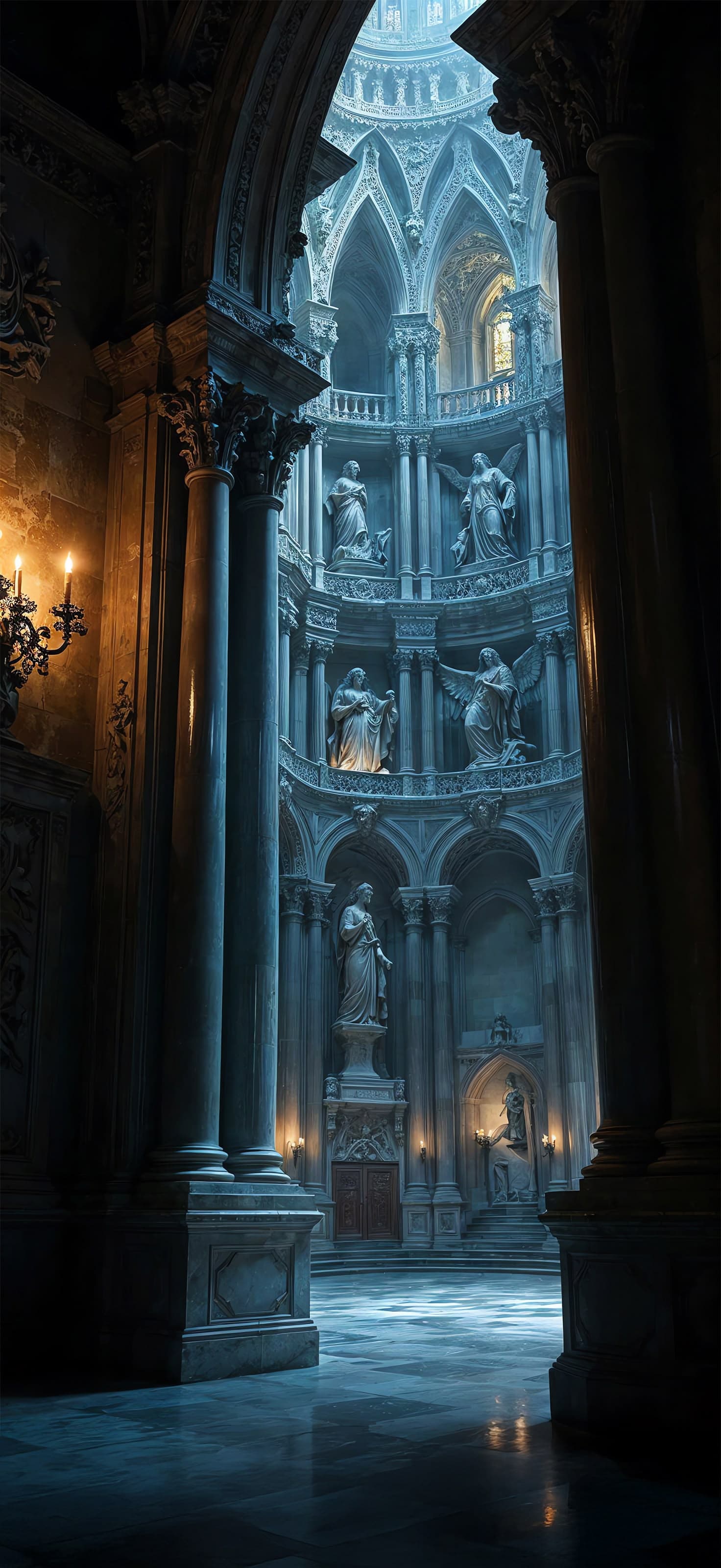 Cathedral Angel View - Pro phone wallpaper