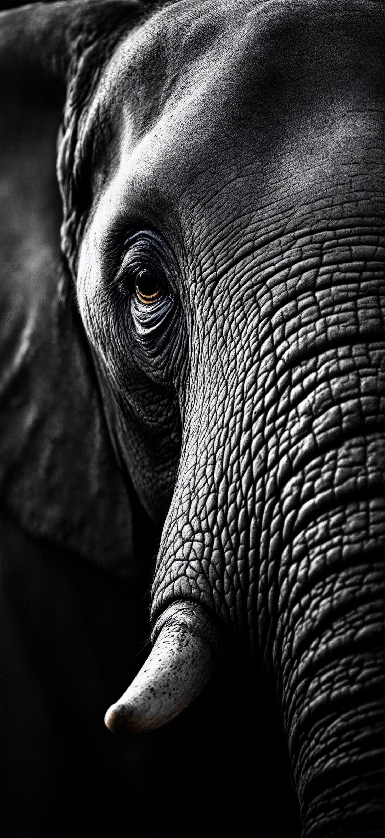 Elephant Eye Detail - Pro phone wallpaper
