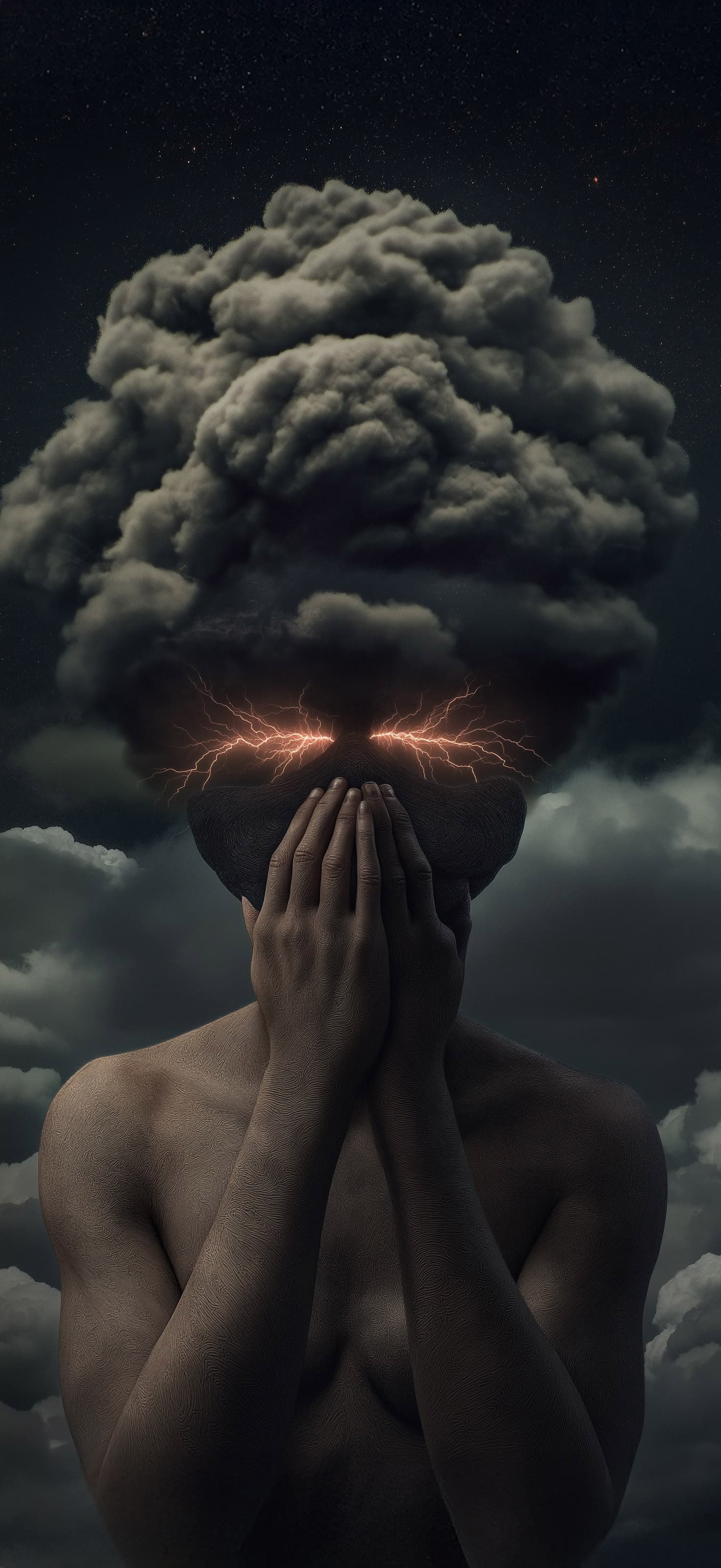 Stormy Mind Portrait - Pro phone wallpaper
