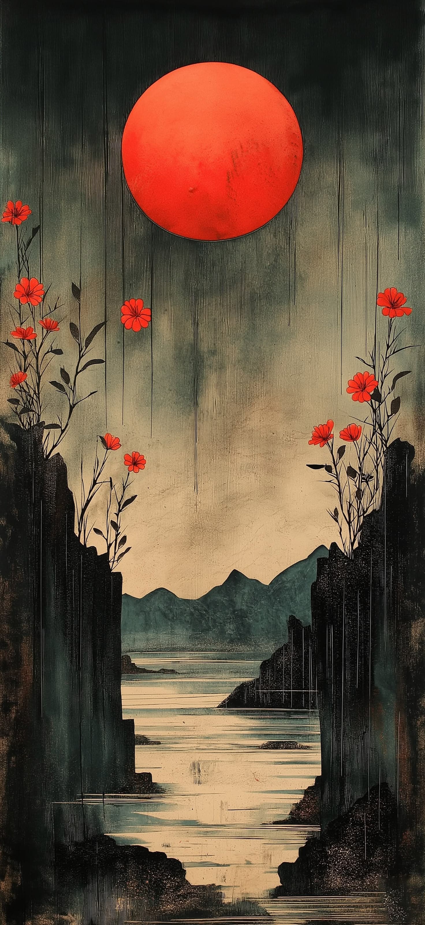 Crimson Sun Vista - Pro phone wallpaper