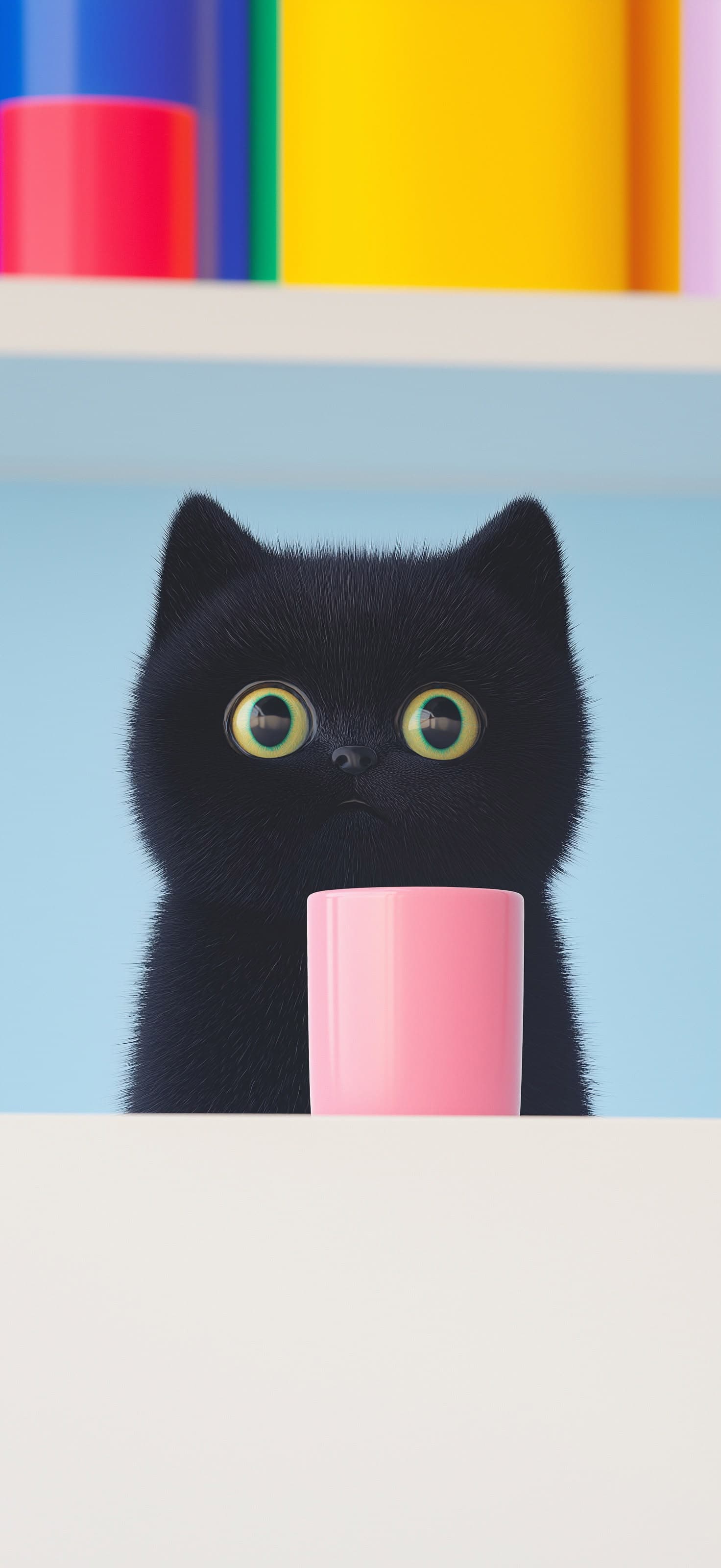 Cute Black Cat - Pro phone wallpaper