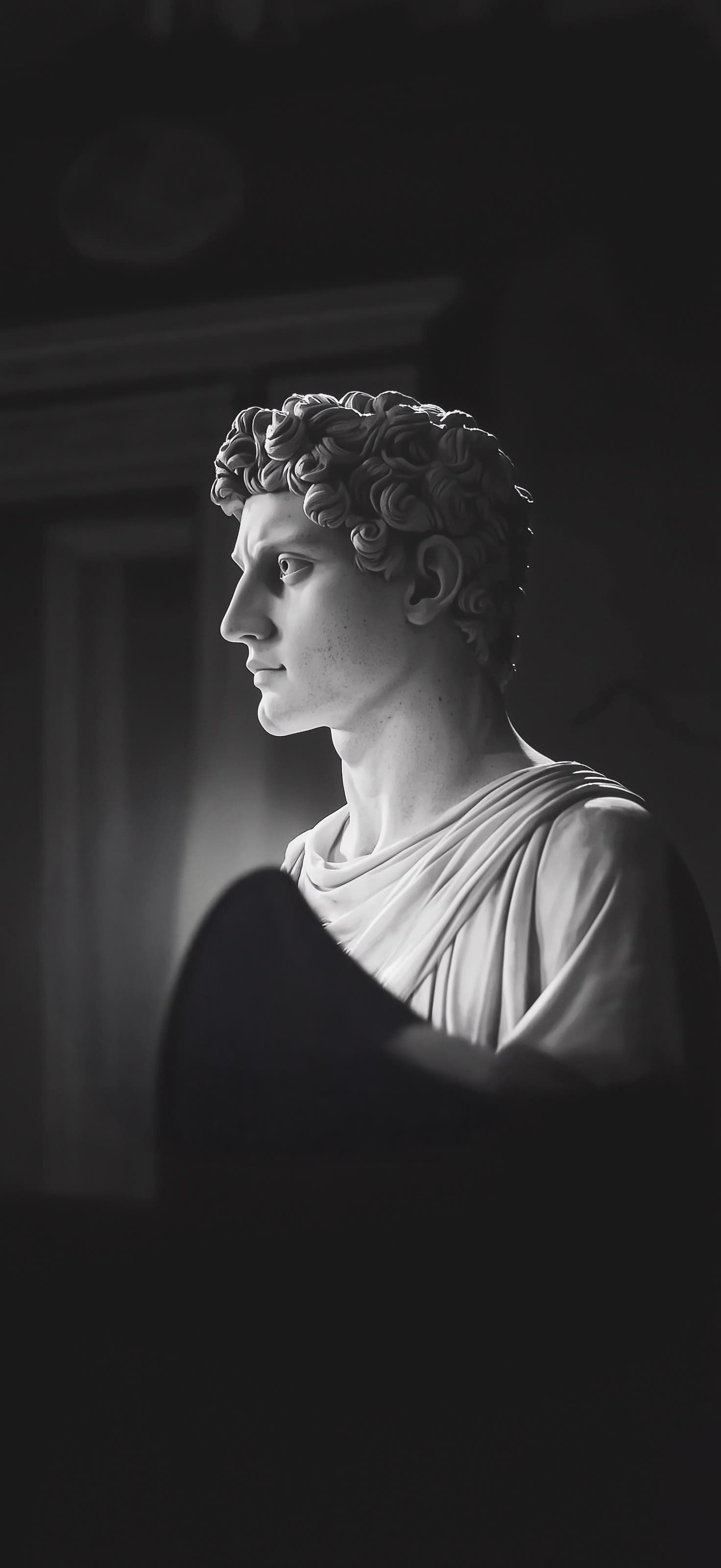 Classical Bust Shadow - Pro phone wallpaper