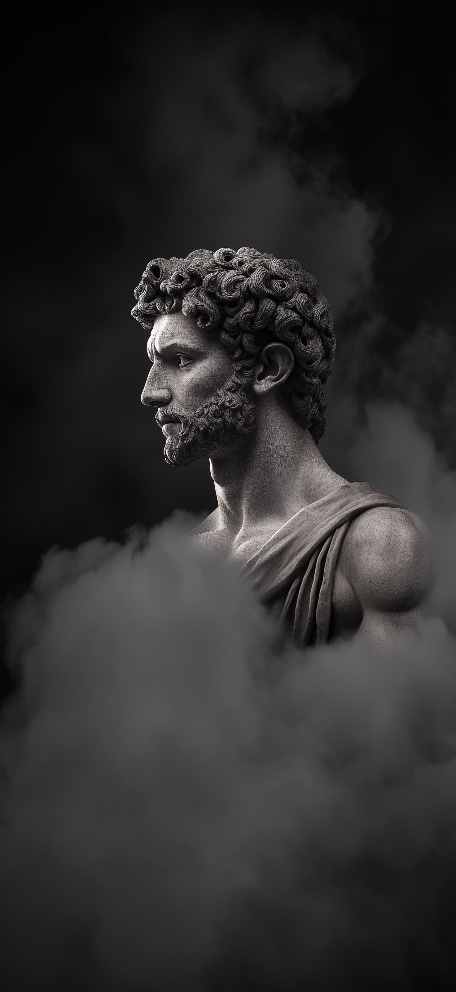 Cloudy Bust Portrait - Pro phone wallpaper
